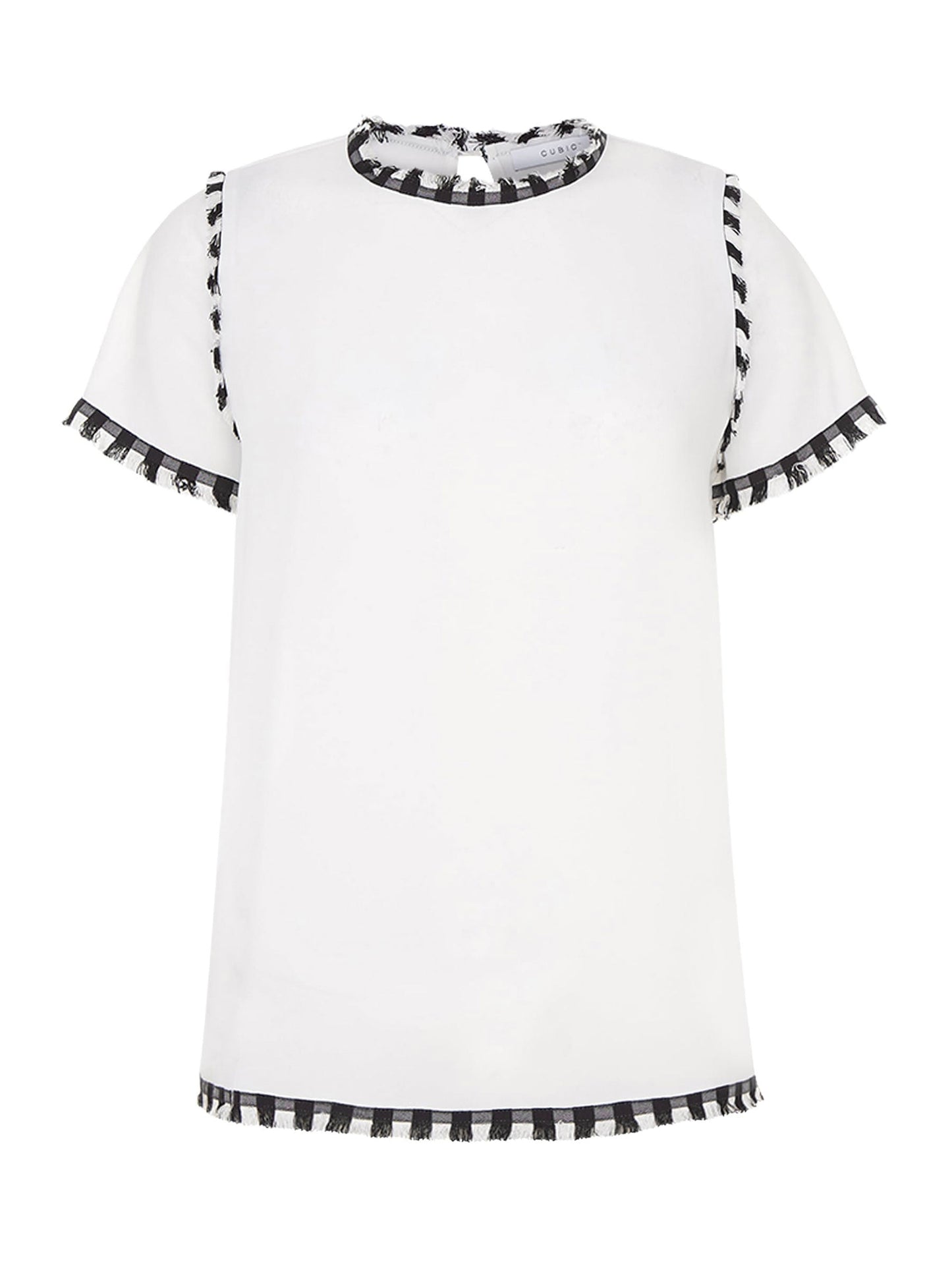 CUBIC Women's French Round Neck Chiffon Top