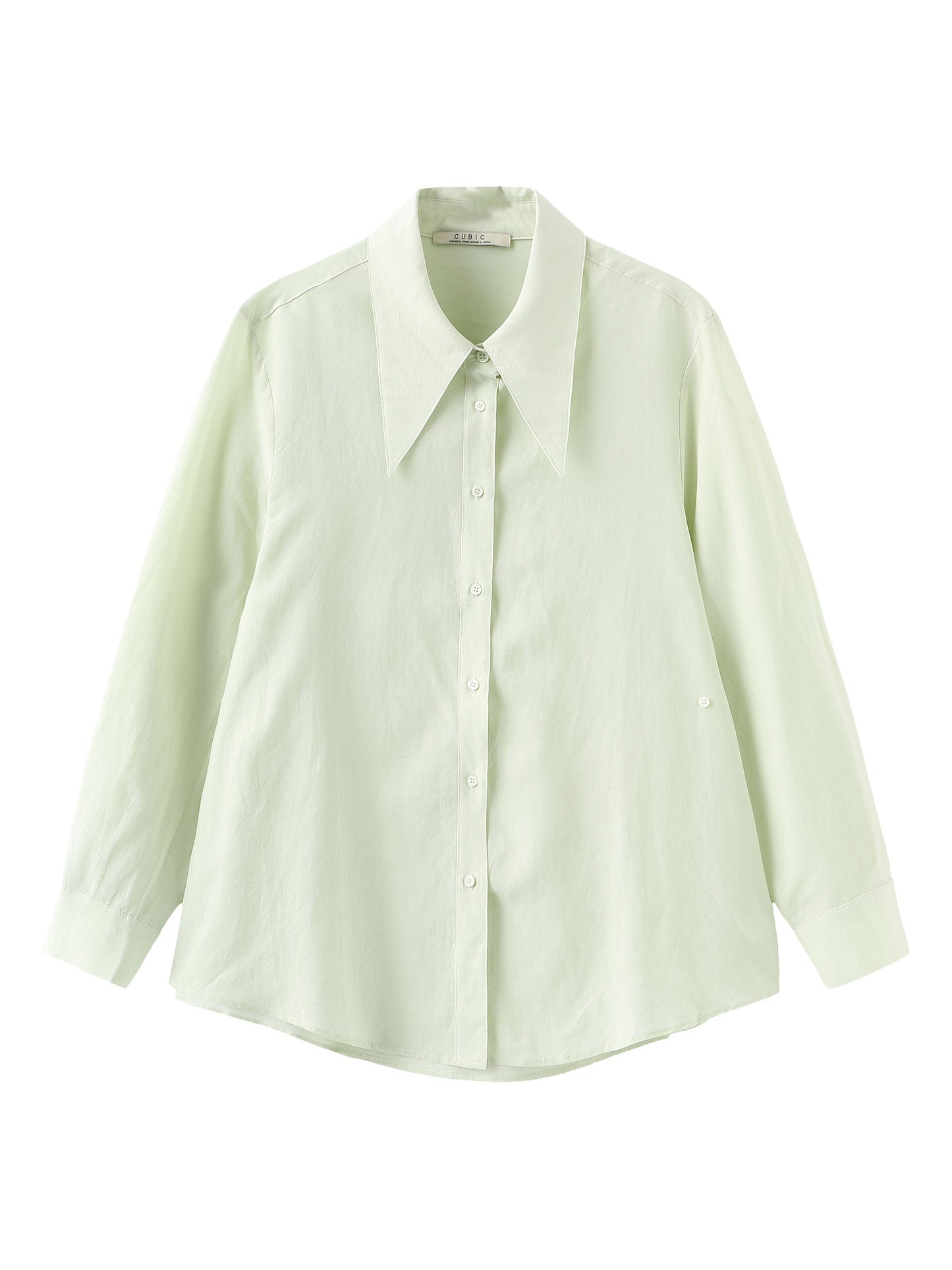 CUBIC Women's Long Collar Loose Fit Draped Shirt