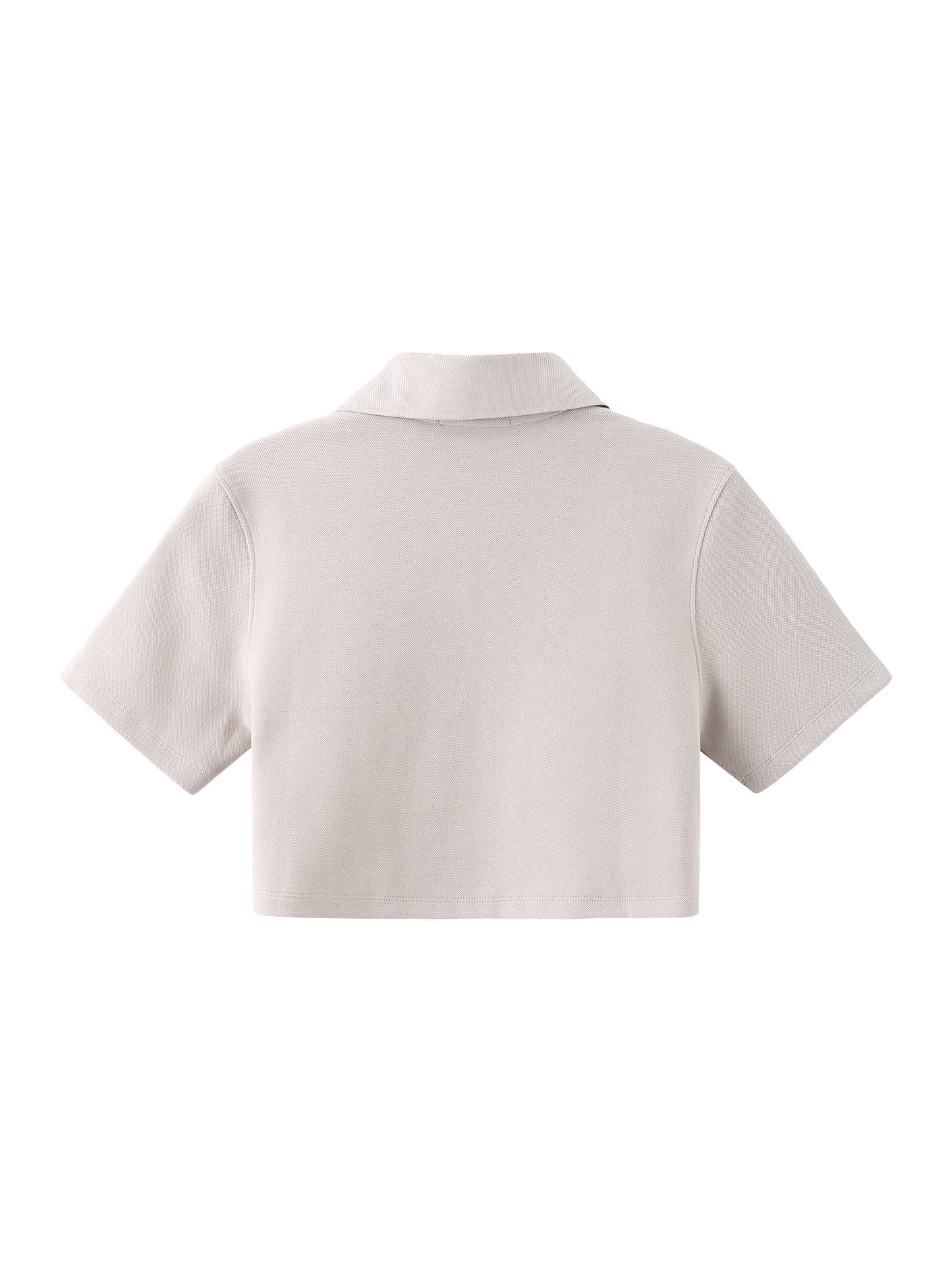 Oversized Cropped Polo T-Shirt