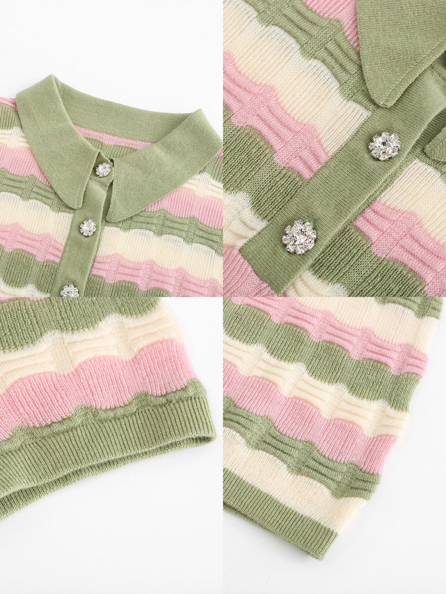 Polo Short Sleeve Striped Knit Dress