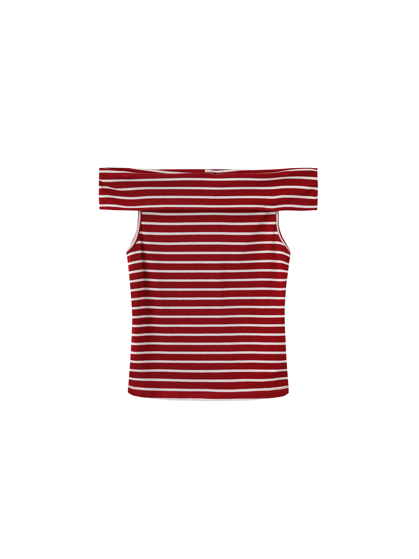 Striped Off-Shoulder Short-Sleeve Top