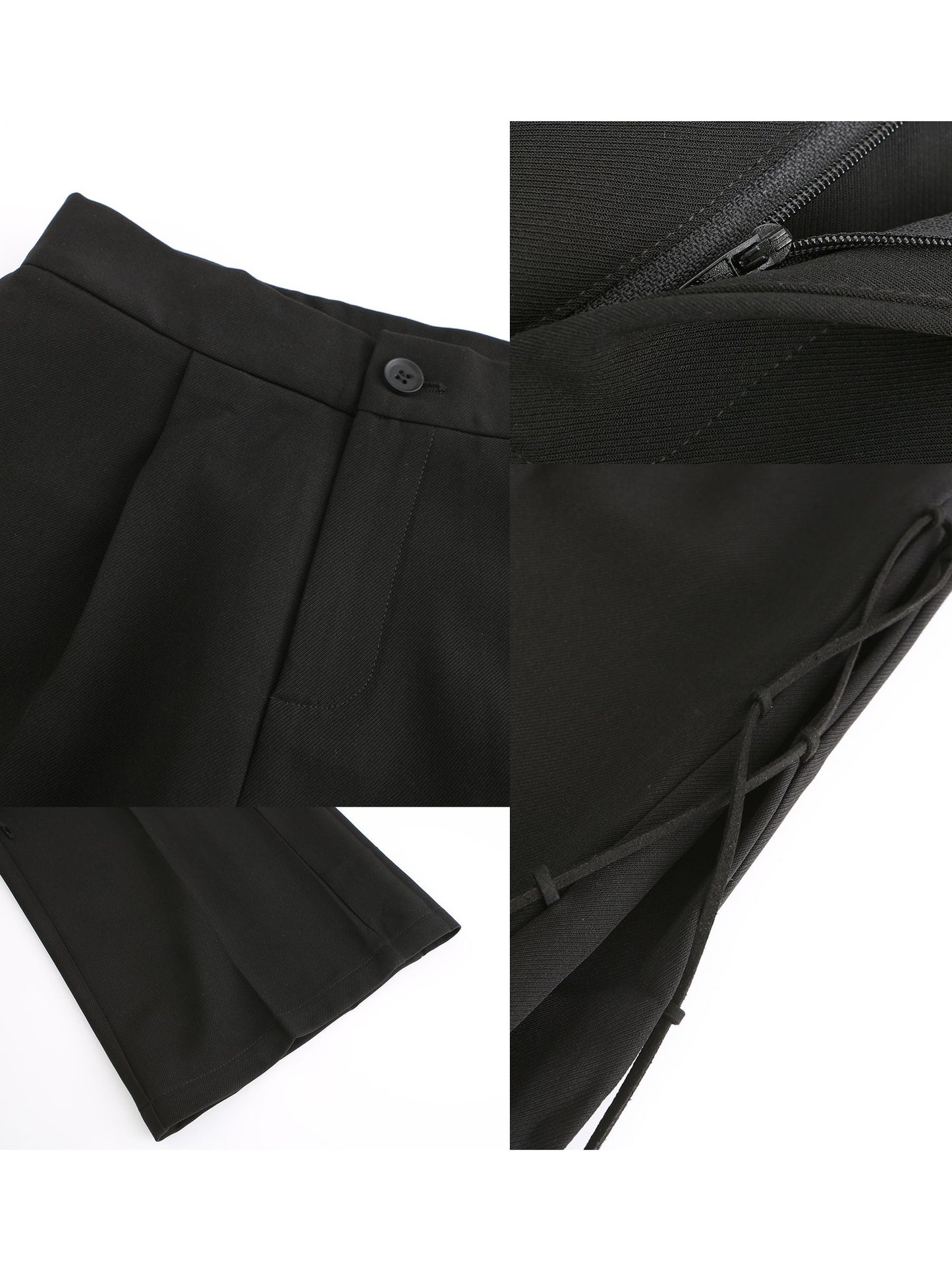 CUBIC Women's Wide Leg Tailored Trousers with Loose Ties