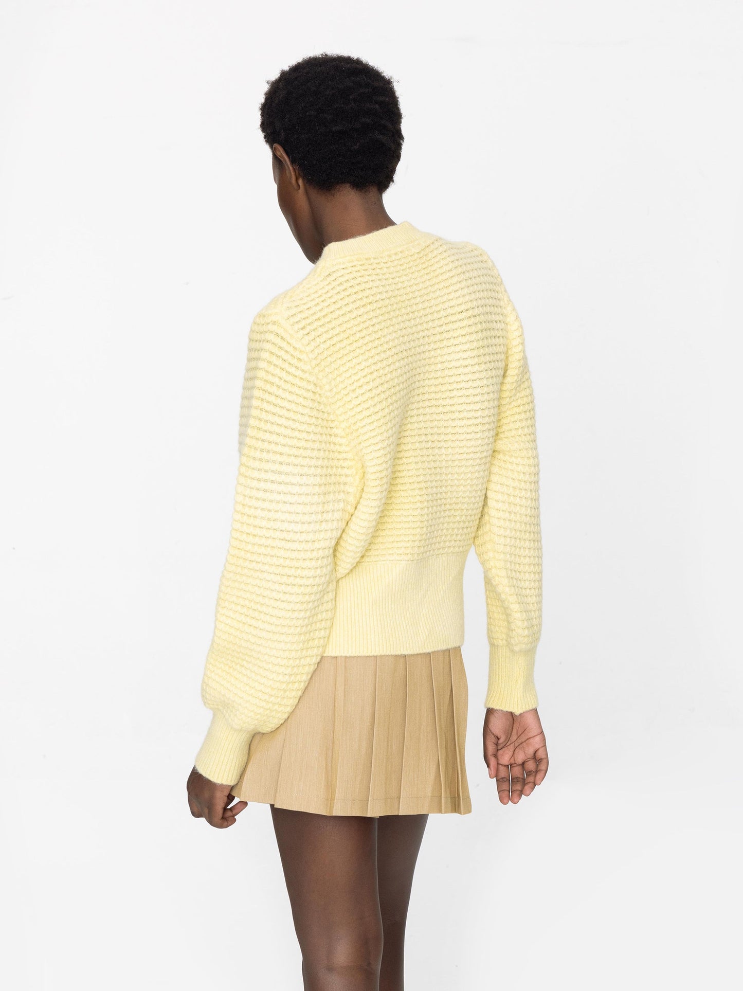 Round Neck Ribbed Knit Sweater
