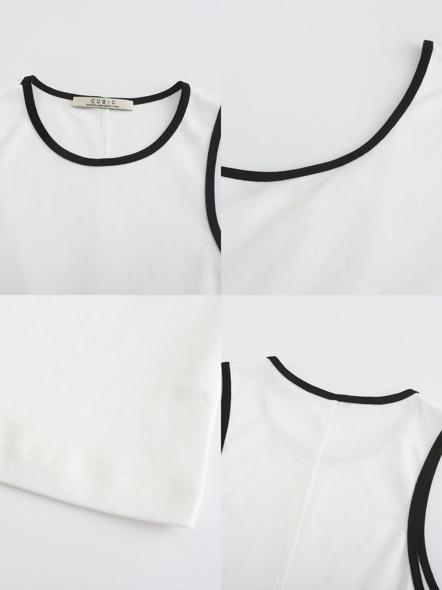 Contrast Cutaway Tank Top