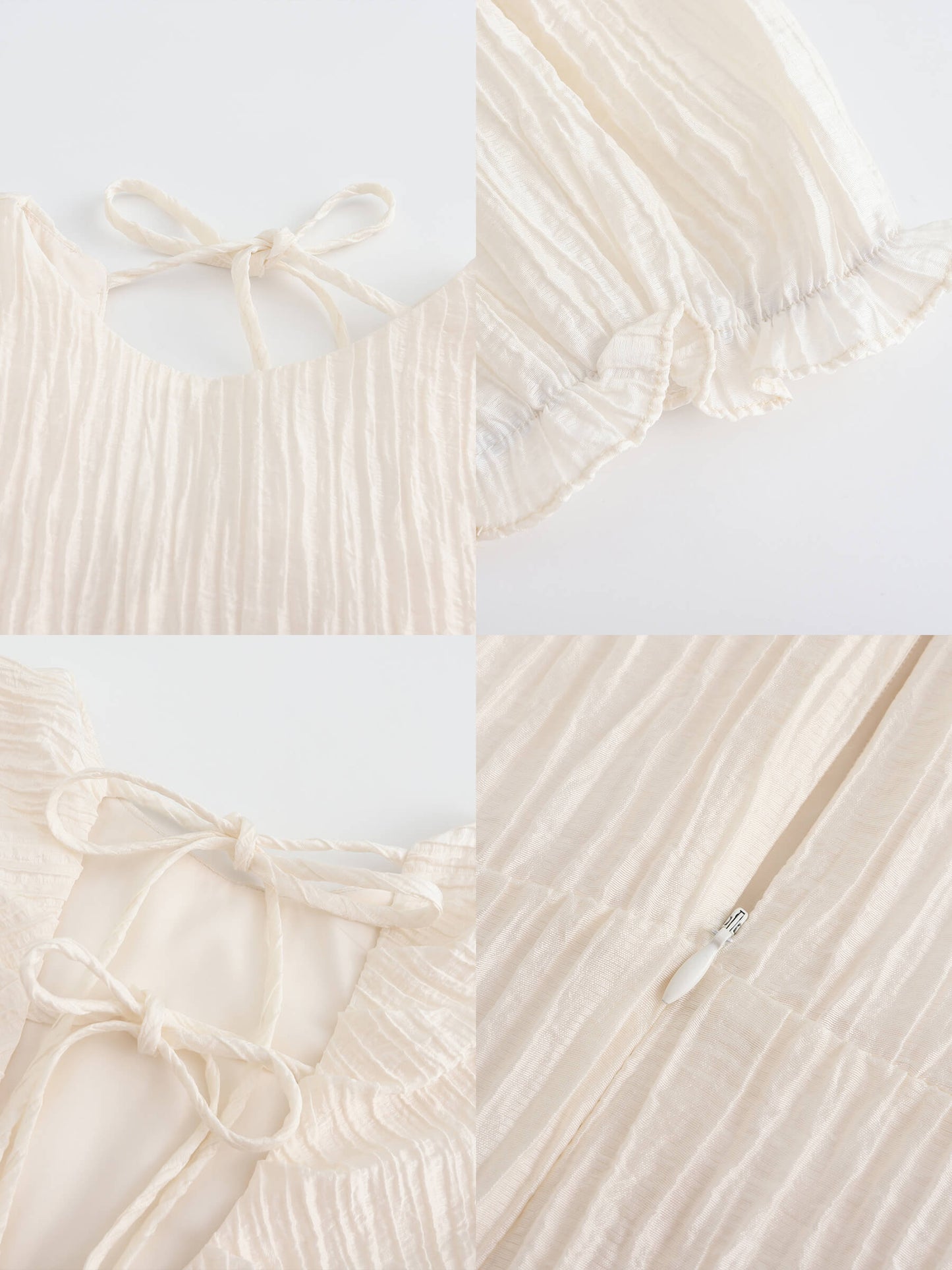 Open Back Pleated Midi Dress