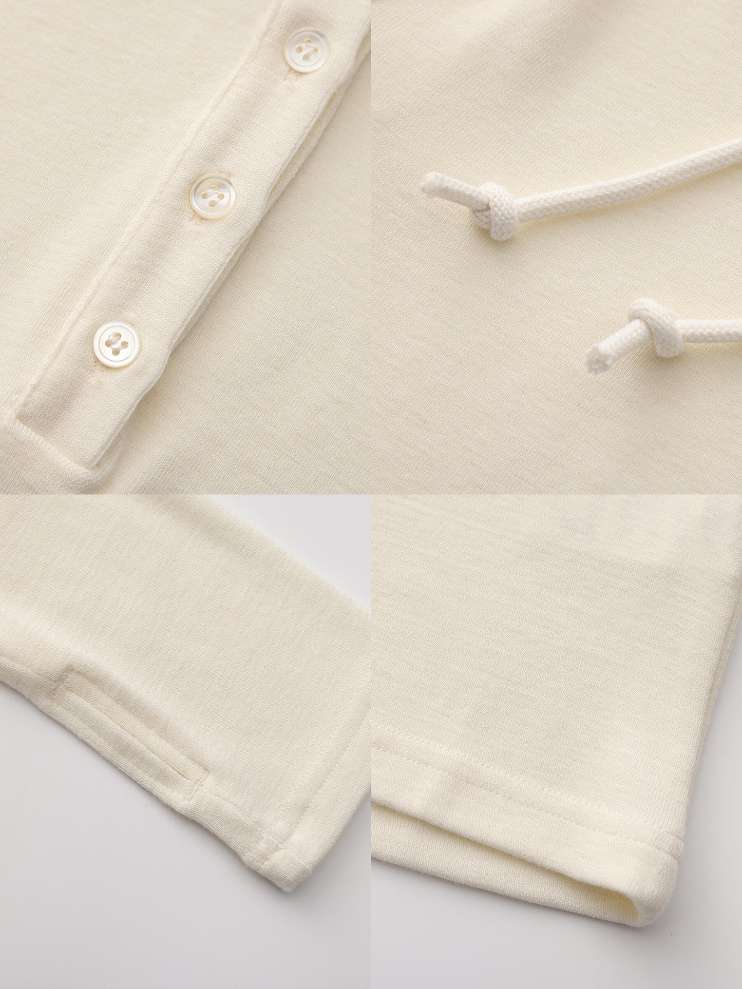 Slim-Fit Hooded V-Neck Long Sleeve Top