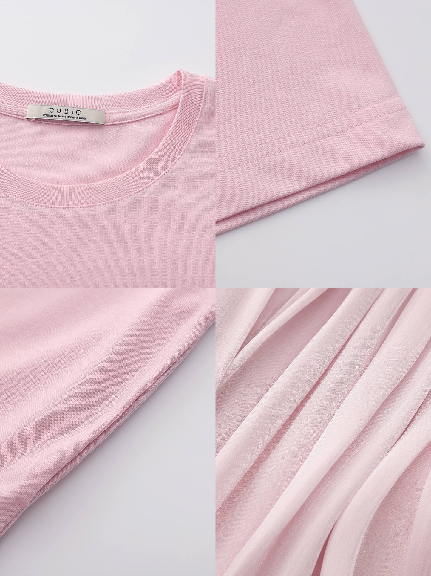 Oversized Round Neck Short Sleeve Pleated Dress
