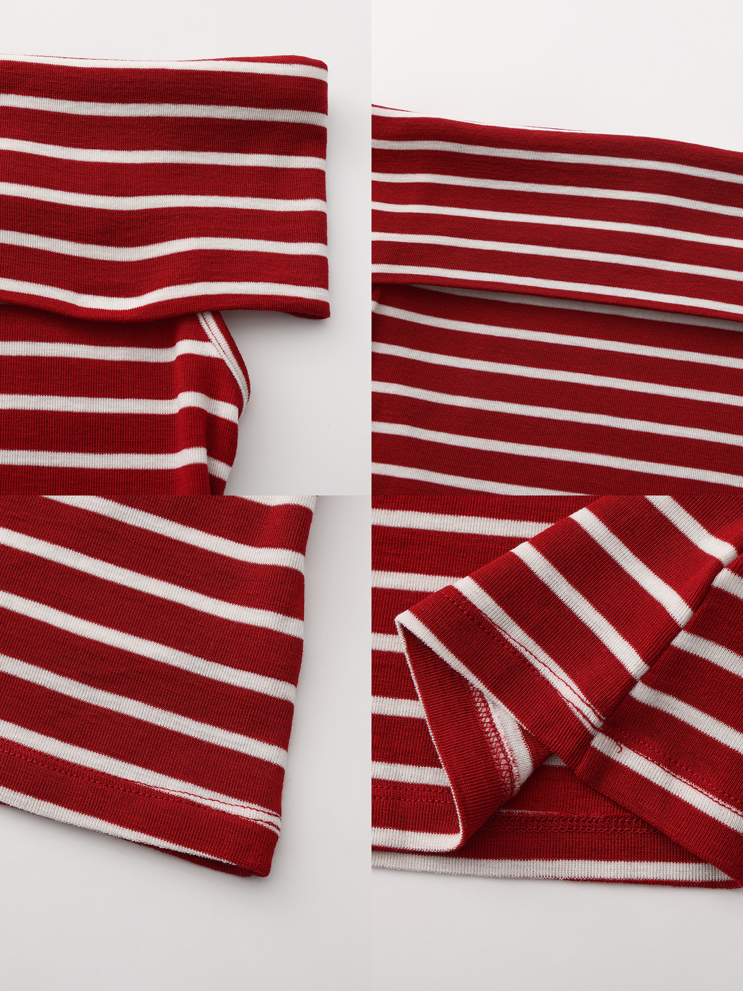 Striped Off-Shoulder Short-Sleeve Top
