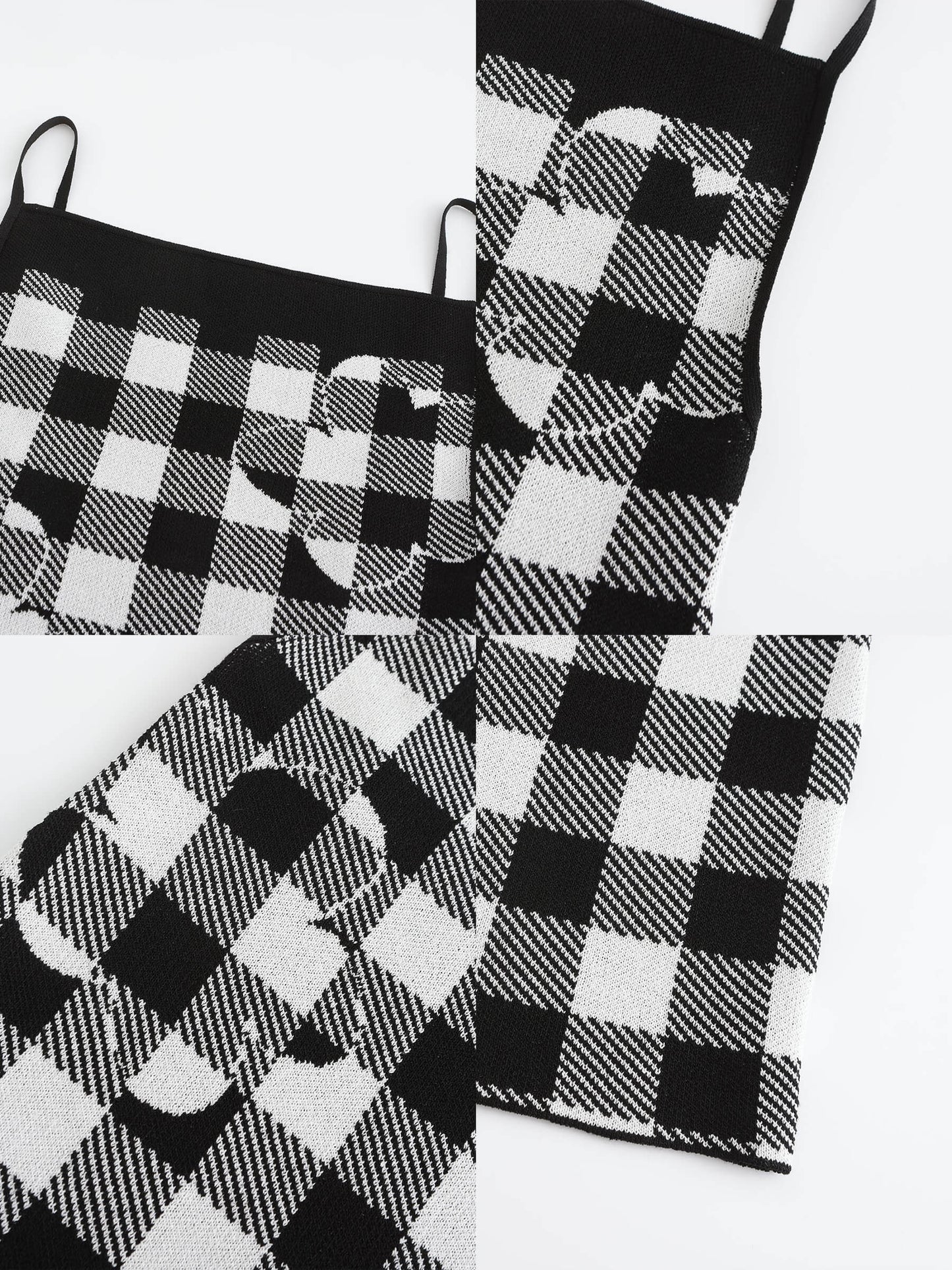 Checkered Knit Camisole top