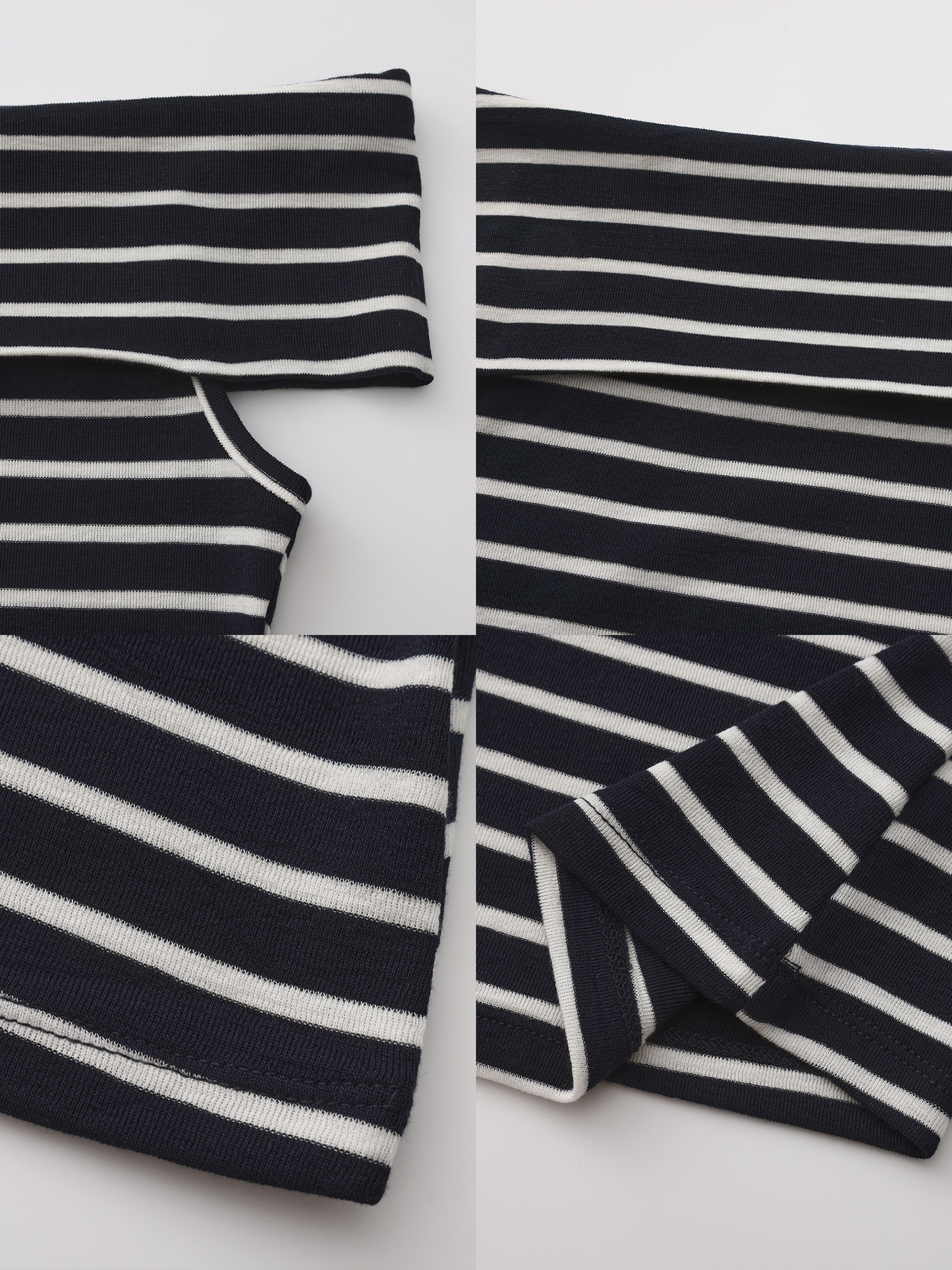 Striped Off-Shoulder Short-Sleeve Top