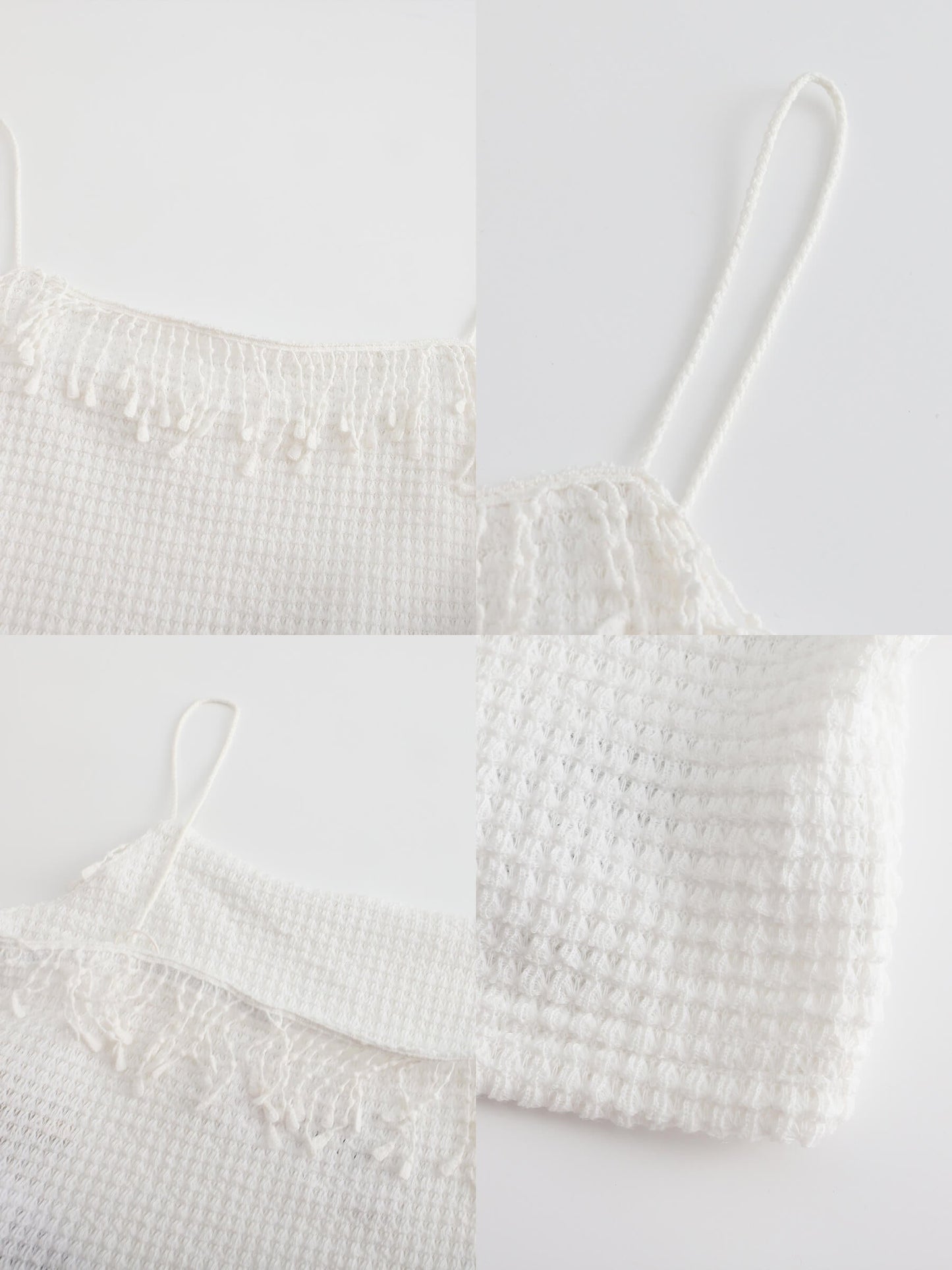 Cropped Tassel Trimmed Cami Top