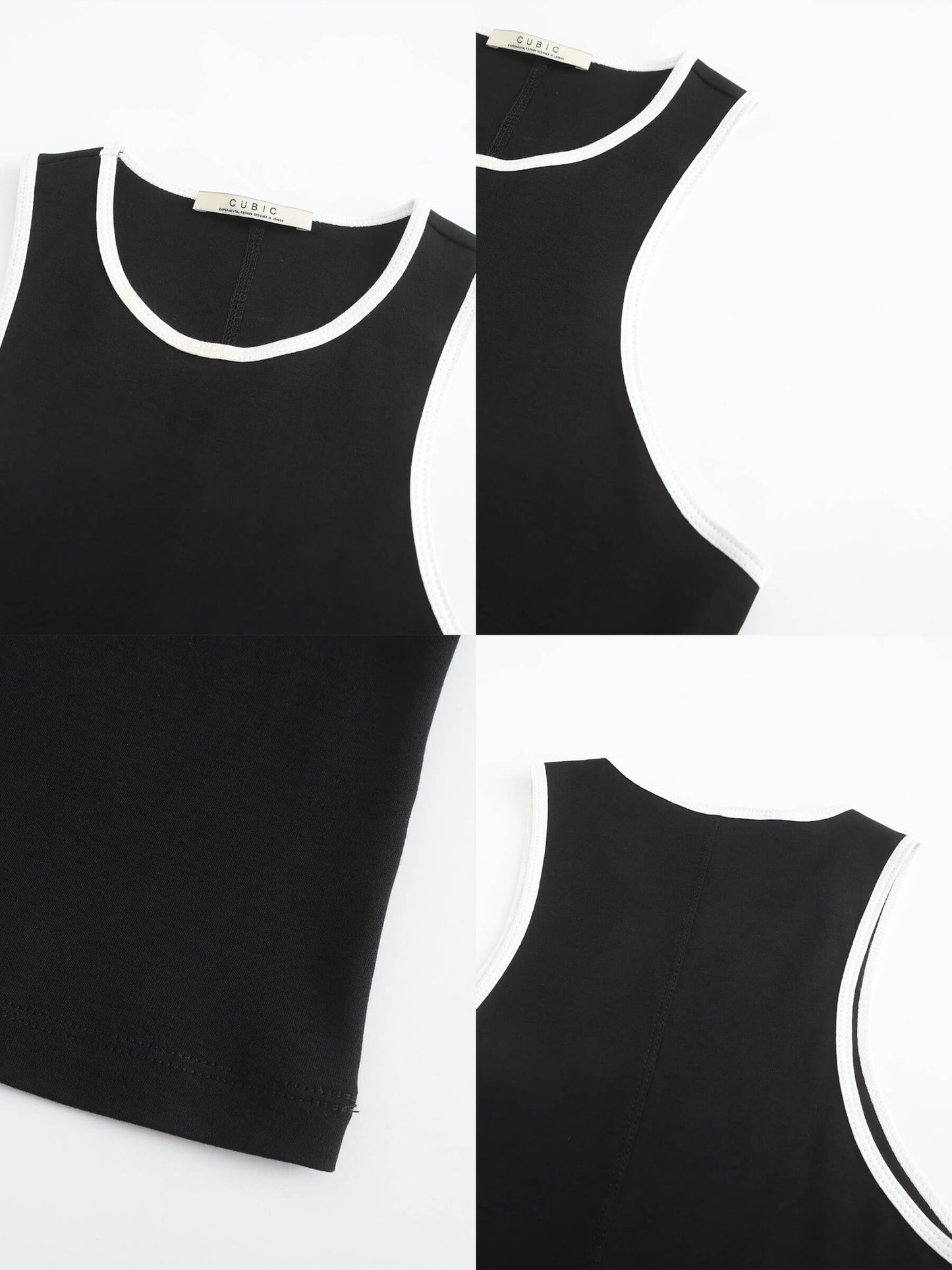 Contrast Cutaway Tank Top