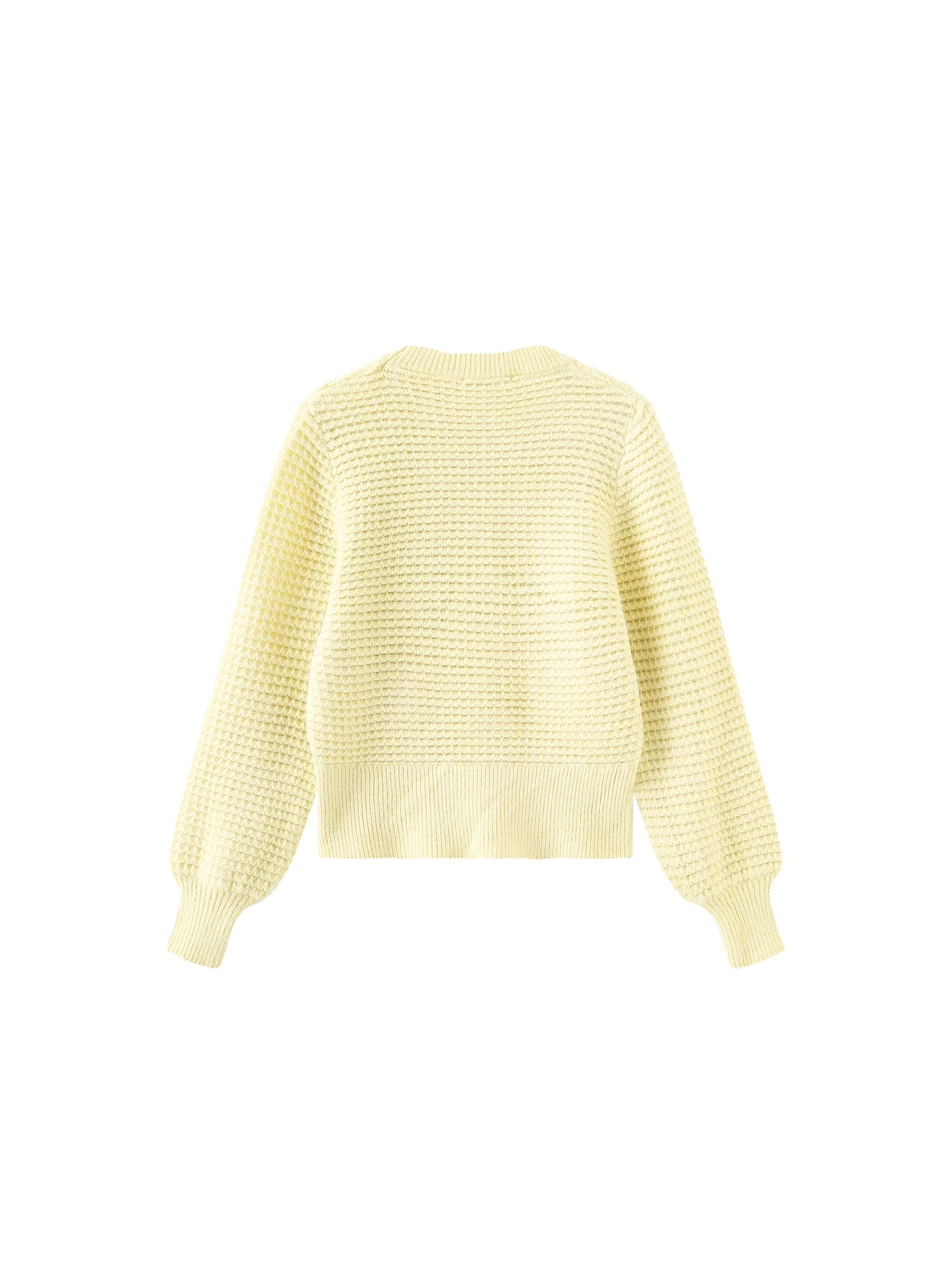 Round Neck Ribbed Knit Sweater
