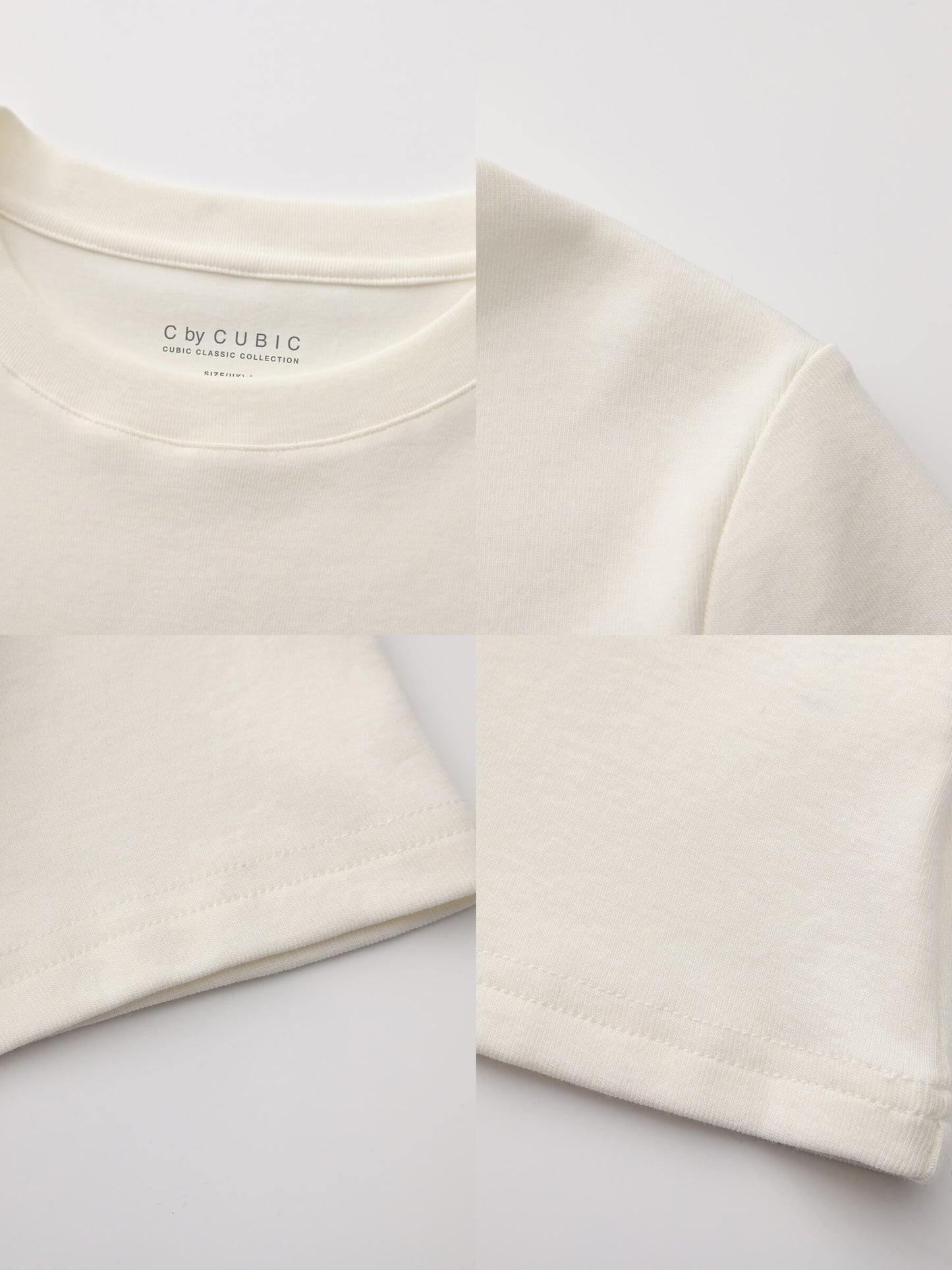 C BY CUBIC Crew Neck Short-Sleeve T-Shirt