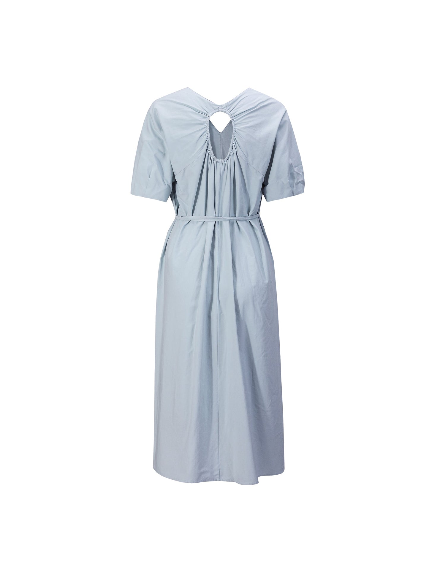 V-Neck Back Cut Out Midi Dress