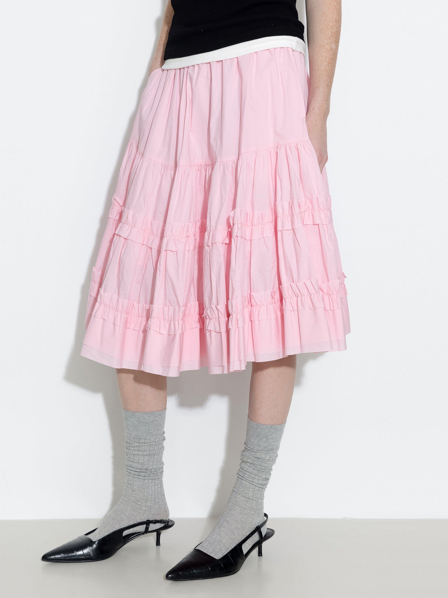 Pure Cotton Ruffle Cake Skirt