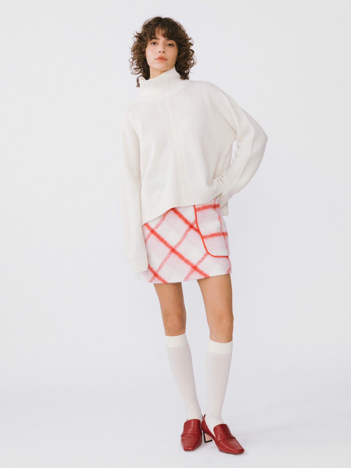 Plaid Woolen Skirt
