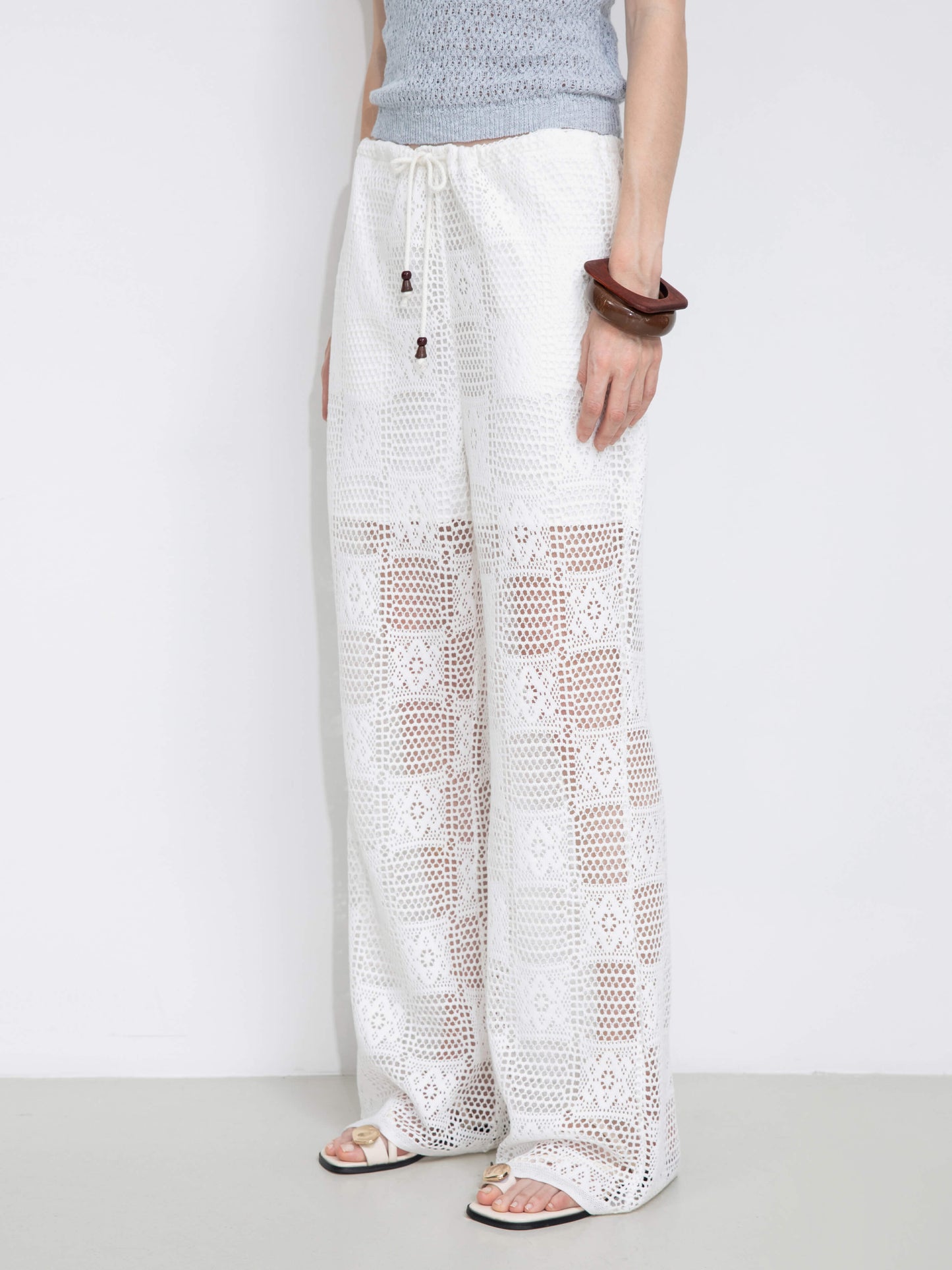 Crochet Knit Hollow-Out Trousers