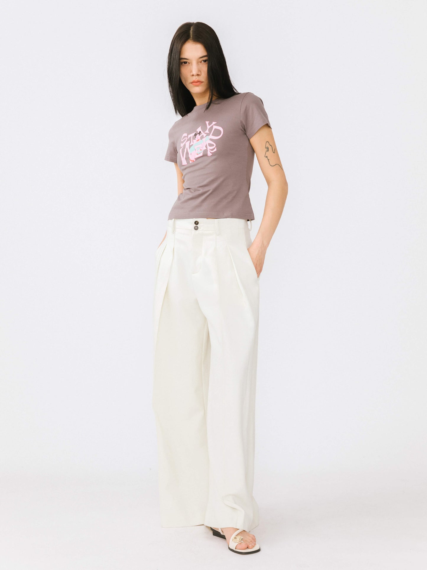 "Stay Weird" Printed T-Shirt
