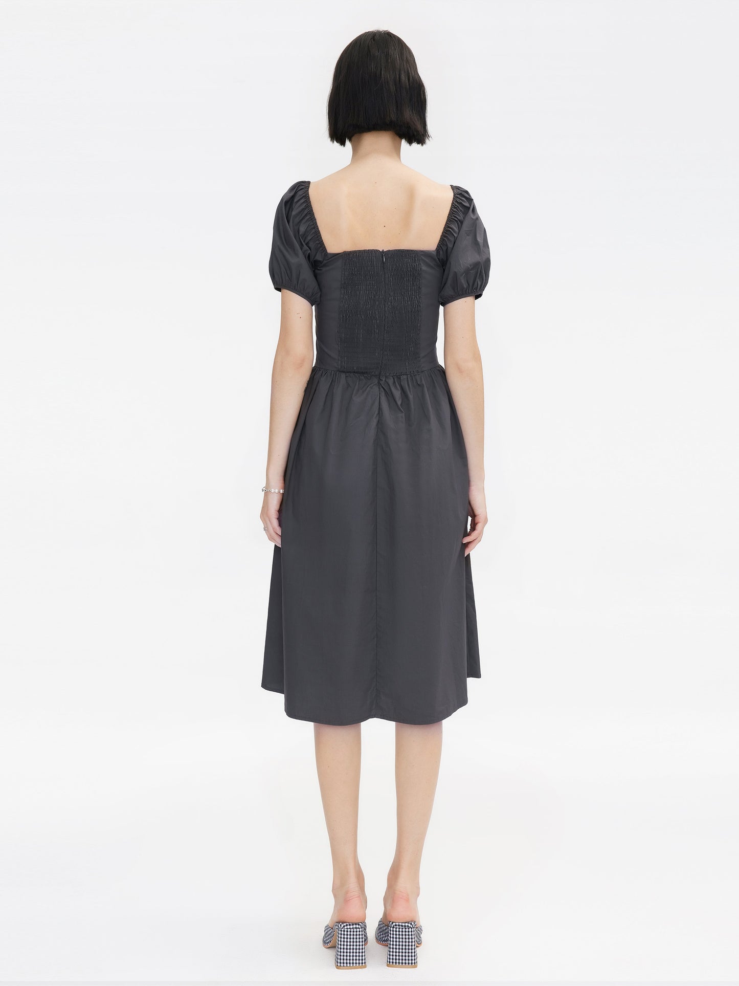 Puff Sleeve Retro Dress