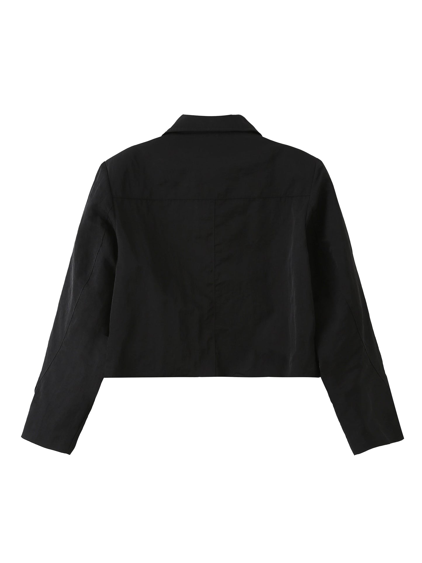 Zip Up Curved Short Jacket
