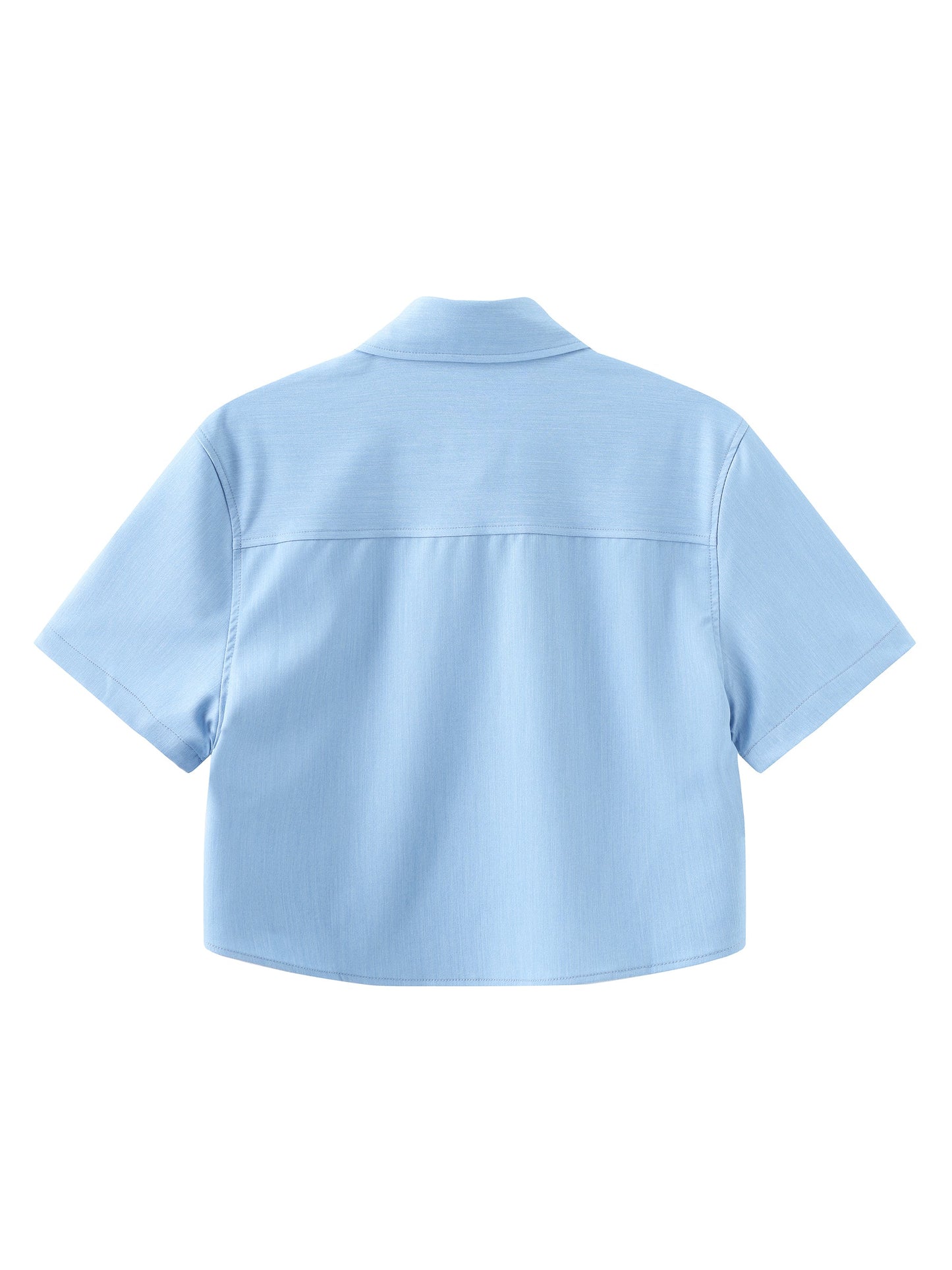 Light Blue Cropped Shirt