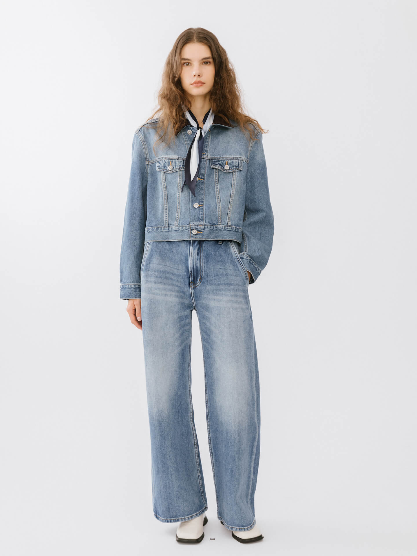 Light Blue Short Denim Jacket