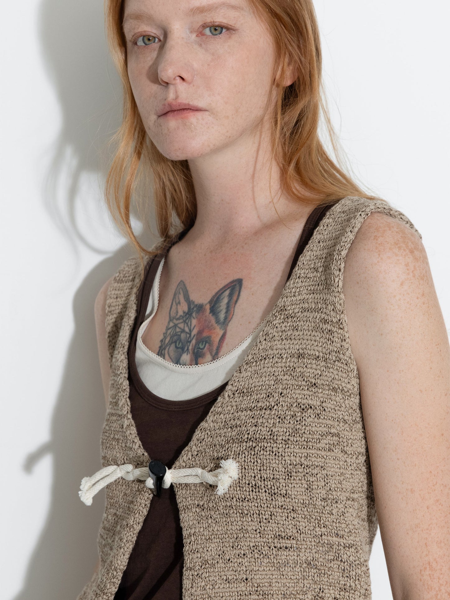 Vintage Toggle Button Knitted Cardigan Vest