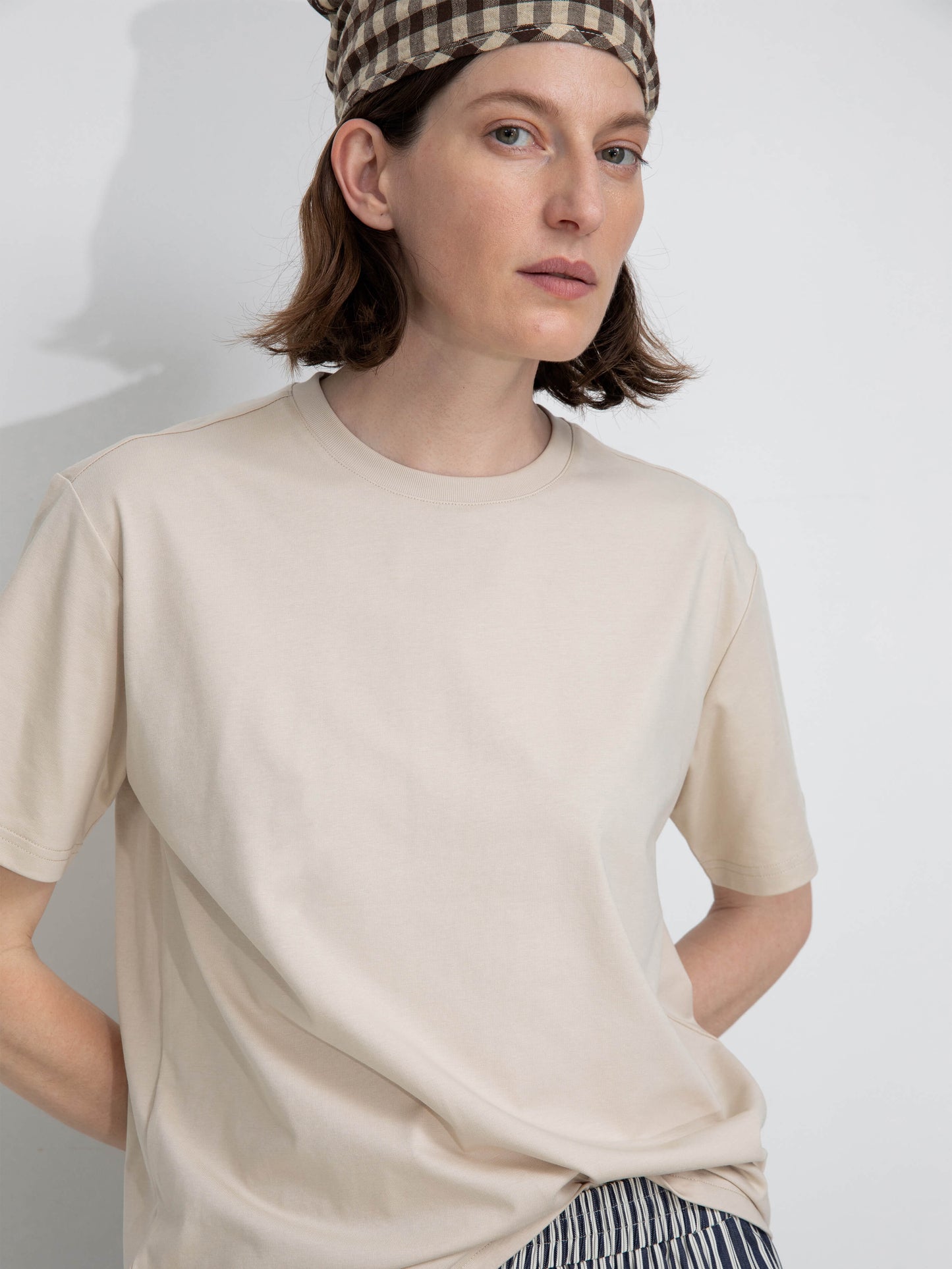 C by CUBIC Oversized Crew Neck Solid T-Shirt