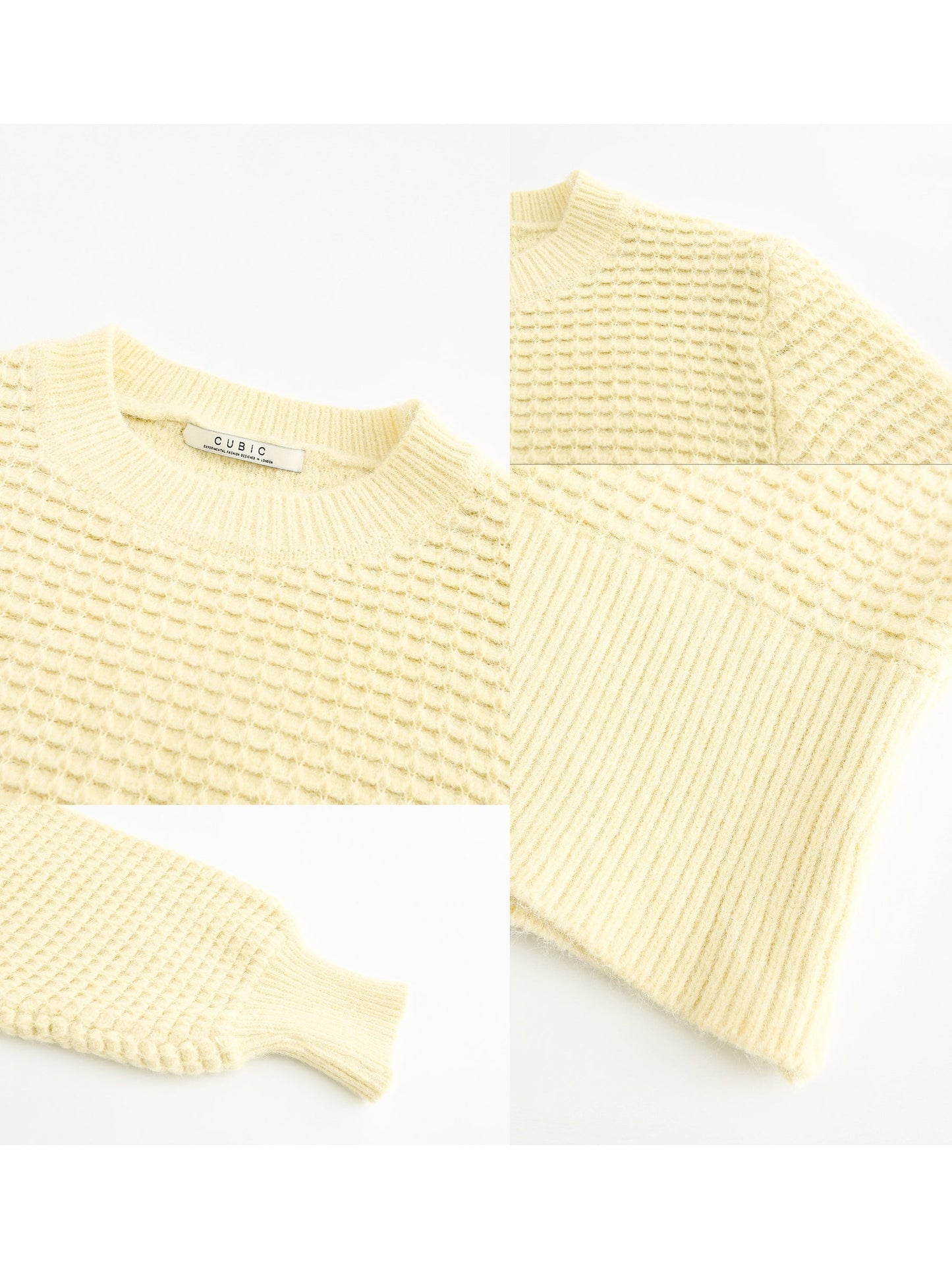 Round Neck Ribbed Knit Sweater
