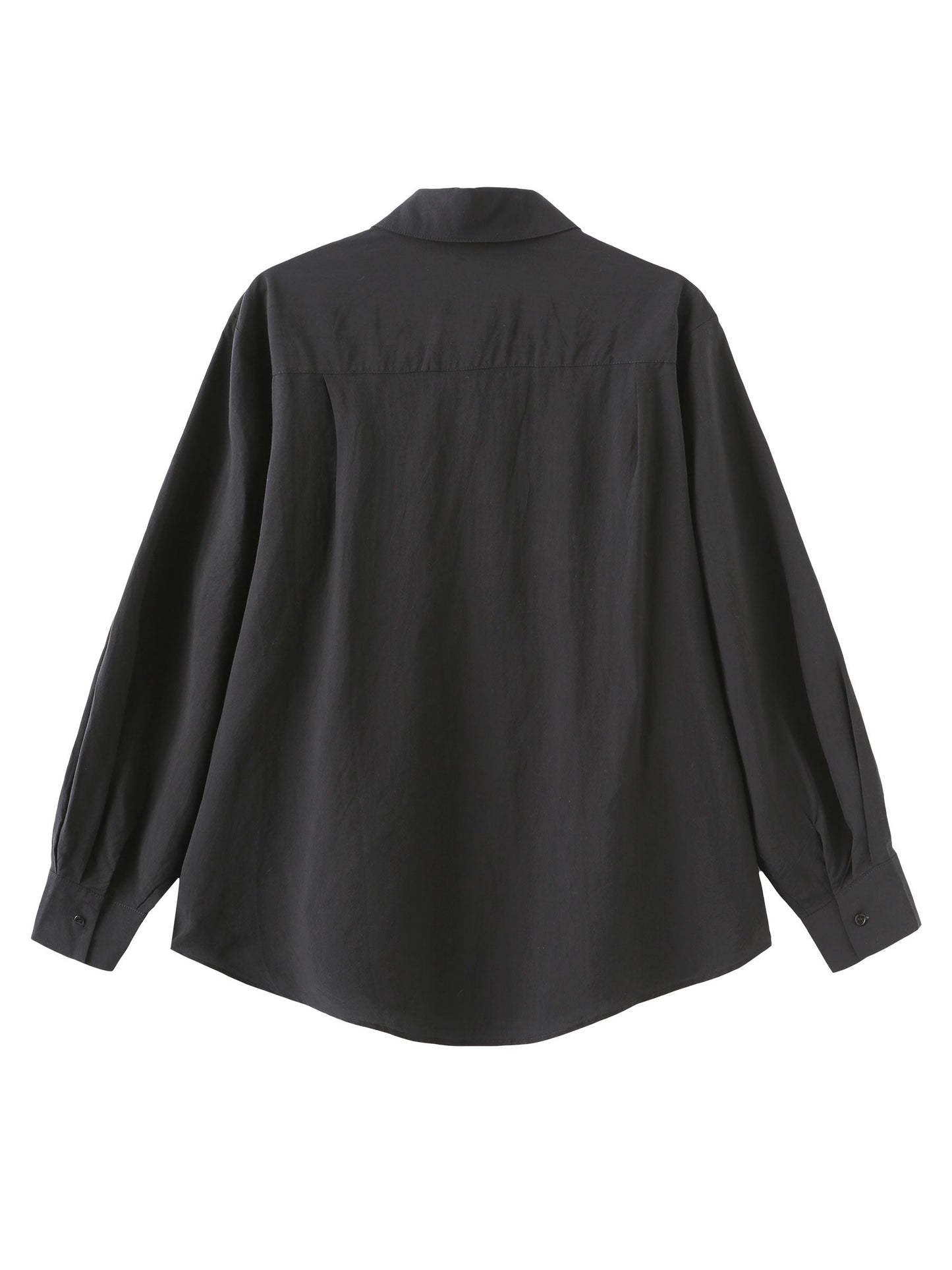CUBIC Women's Long Collar Loose Fit Draped Shirt