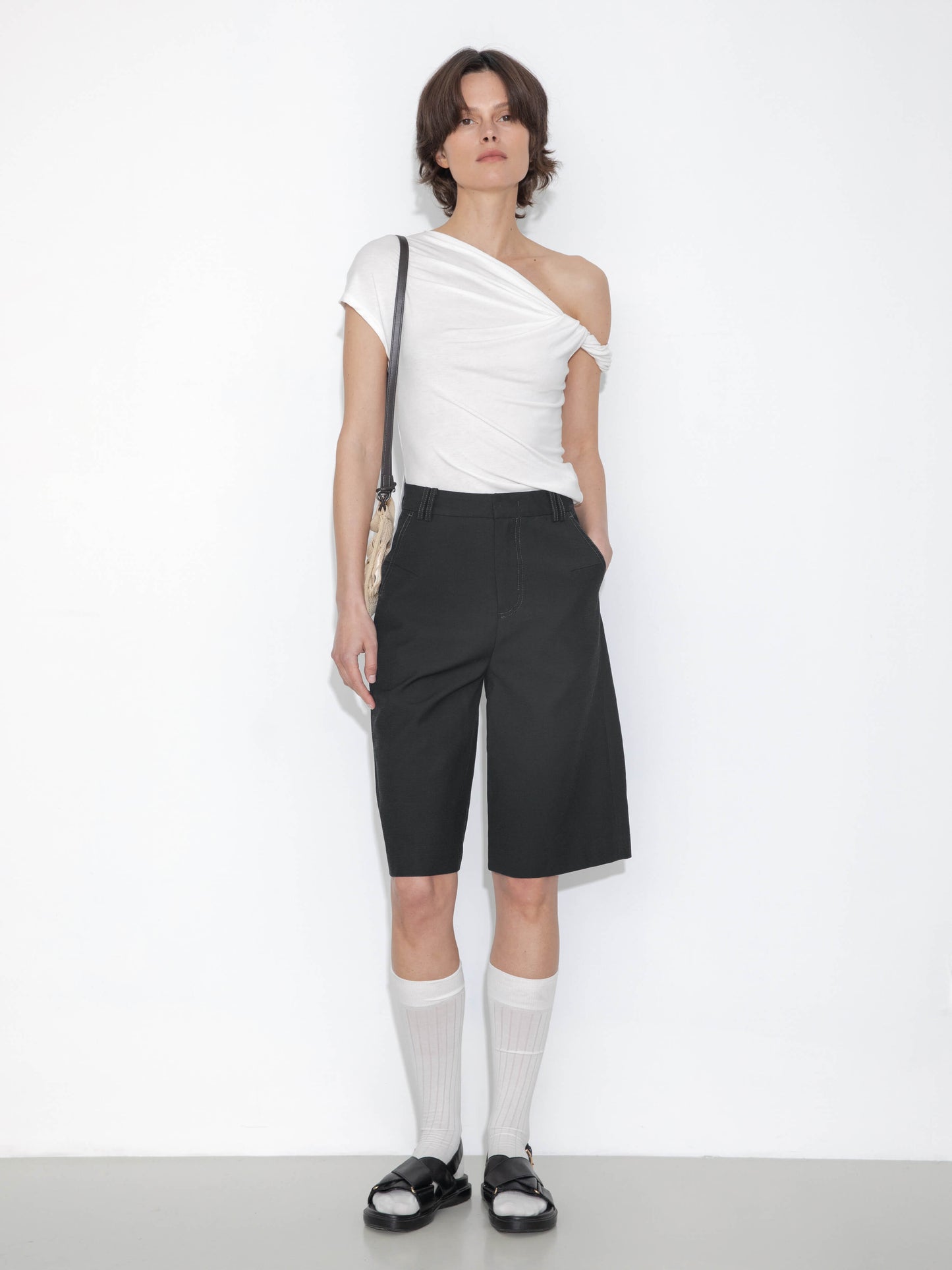 Slim-Fit One-Shoulder T-Shirt