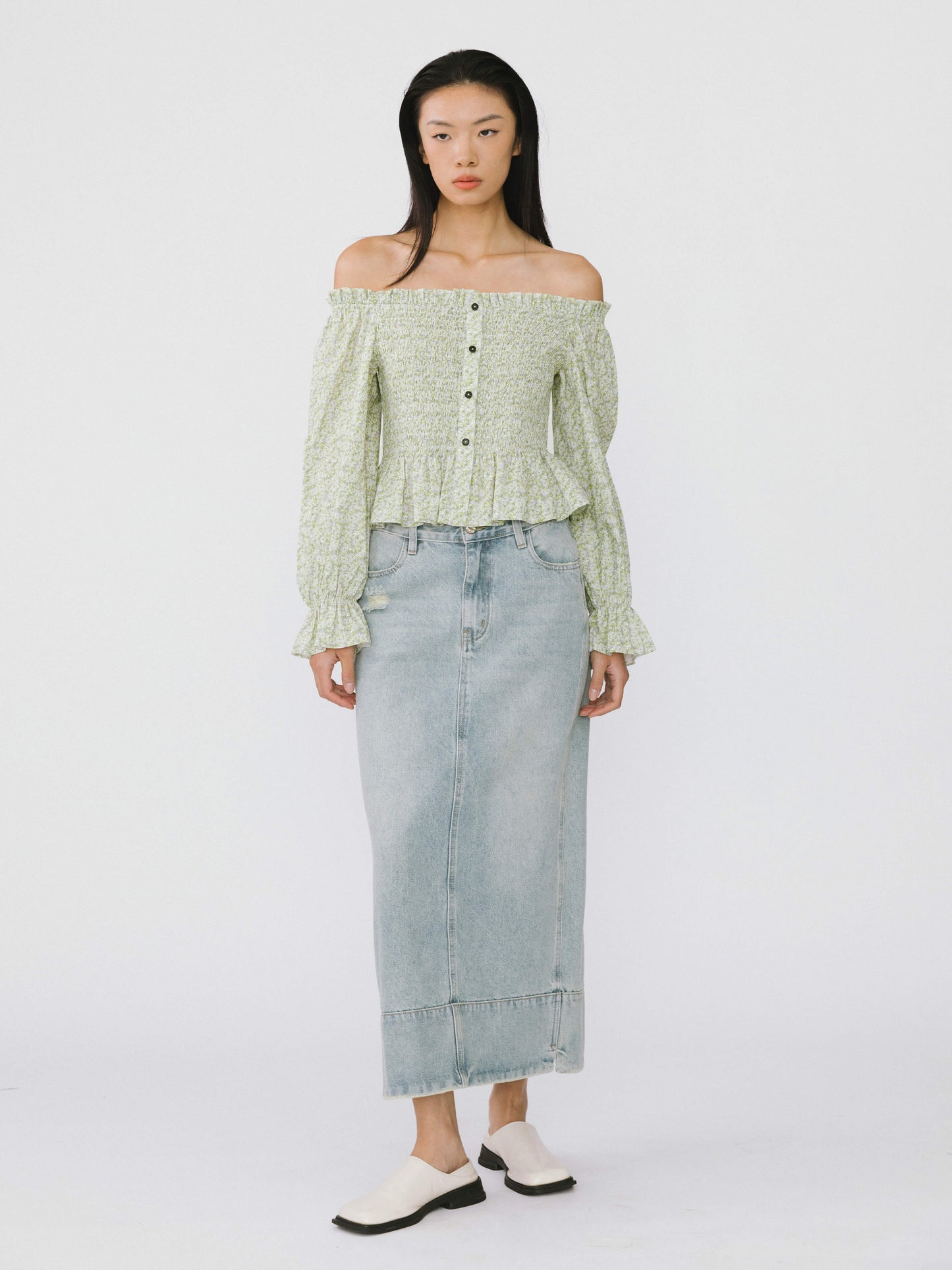 Ruffled Off-Shoulder Blouse