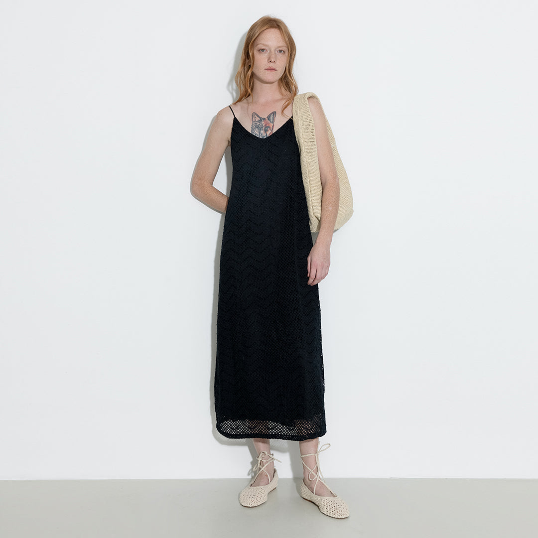 Lace Hollow Out A-Line Sling Dress