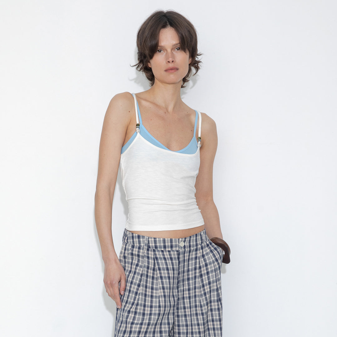 Beaded Slim Fit Cami Top