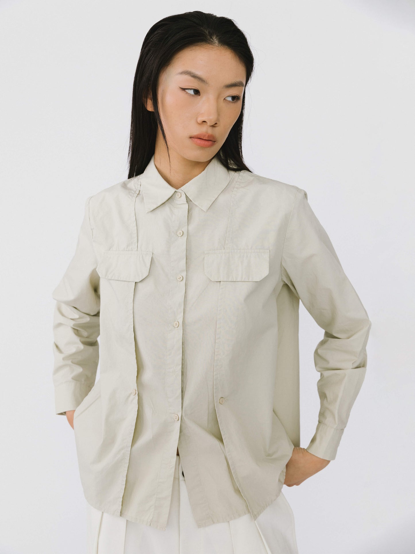 Faux Pocket 100% Cotton Shirt
