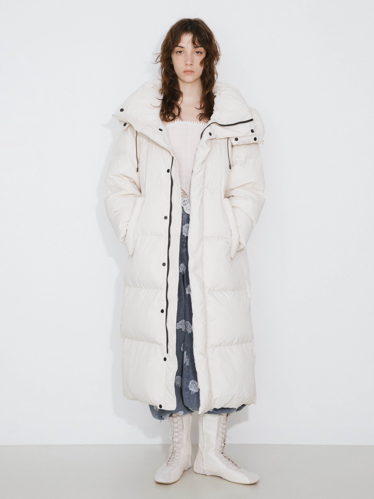 Long A-line Down Coat