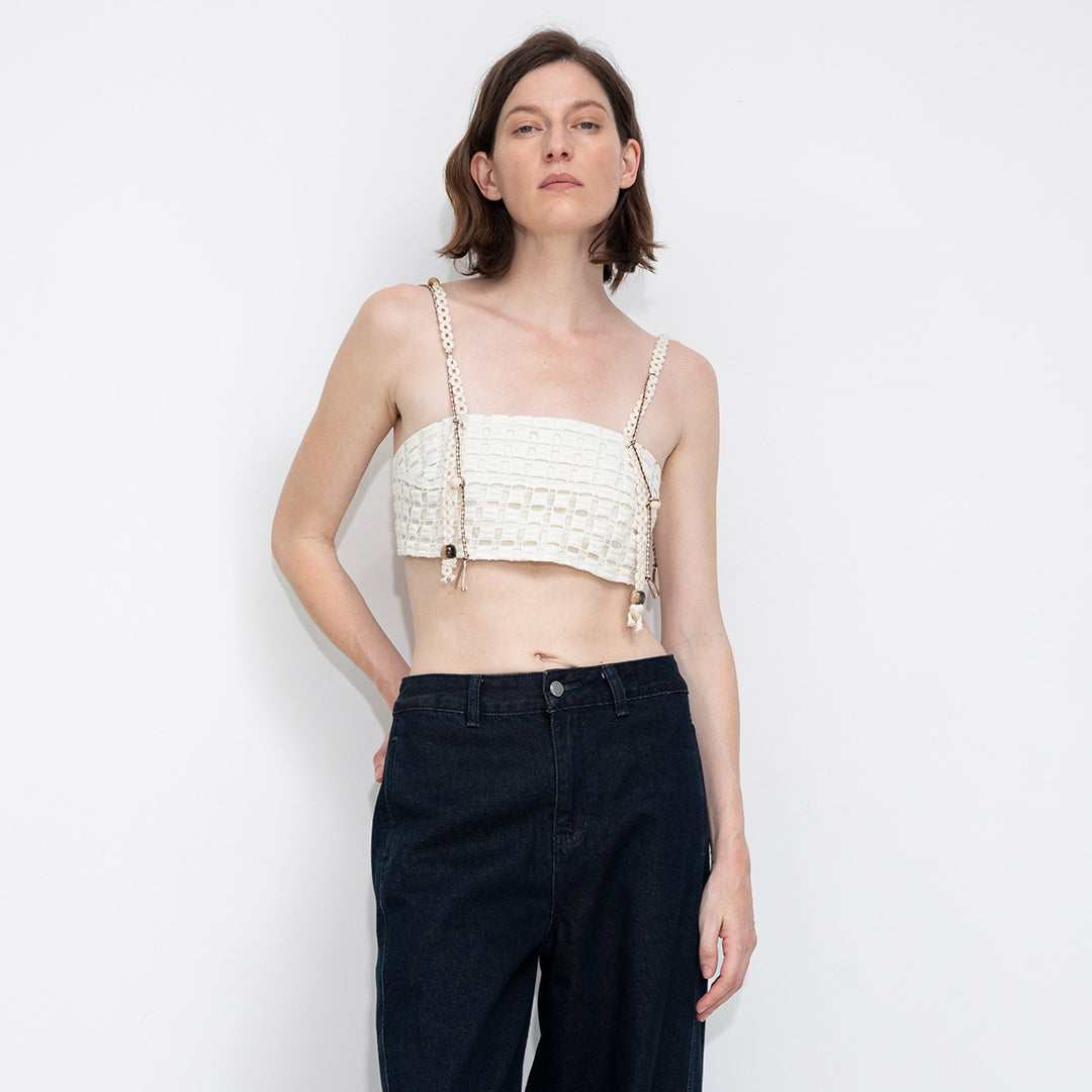 Cut-Out Cropped Bandeau Cami