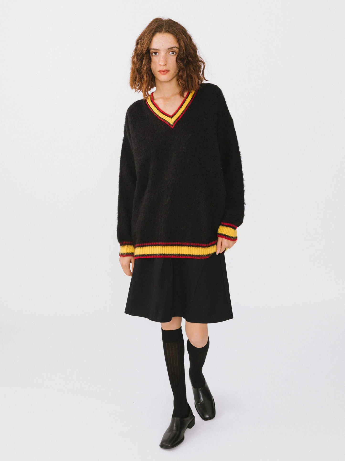 Knitted V-Neck Pullover