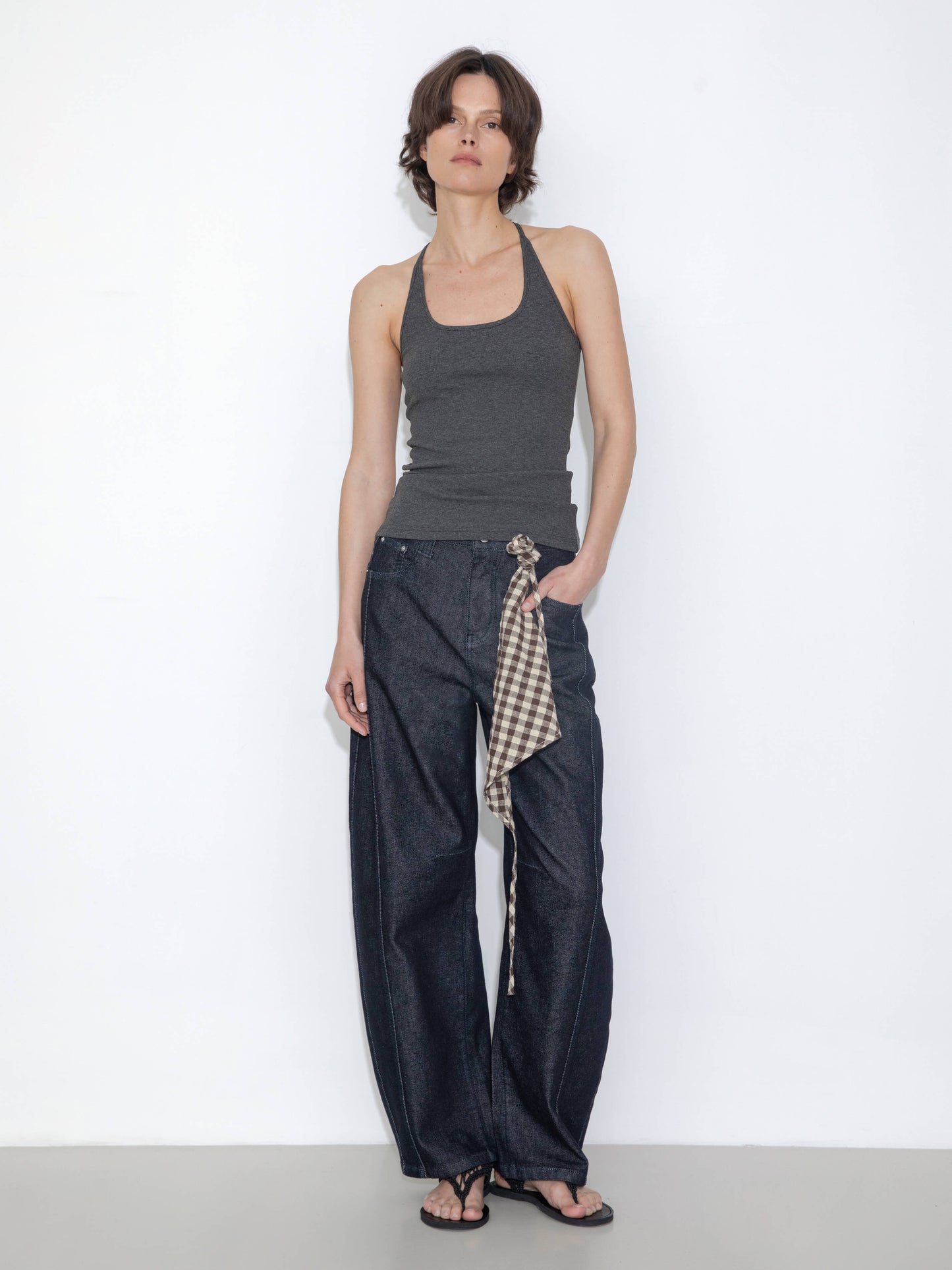 C BY CUBIC Slim-Fit Sleeveless Knit Tank Top