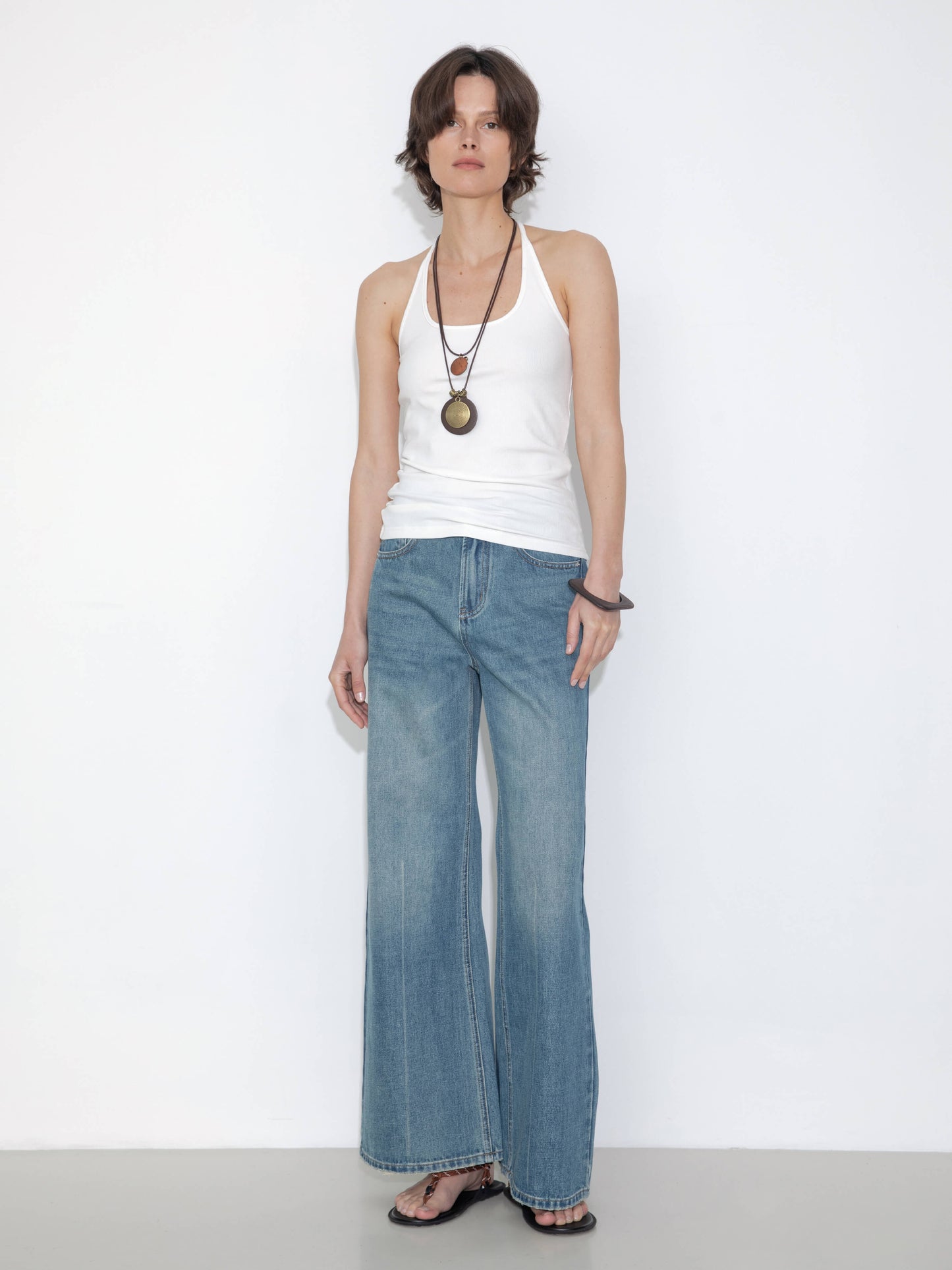 Loose-Fit Flared Vintage Jeans