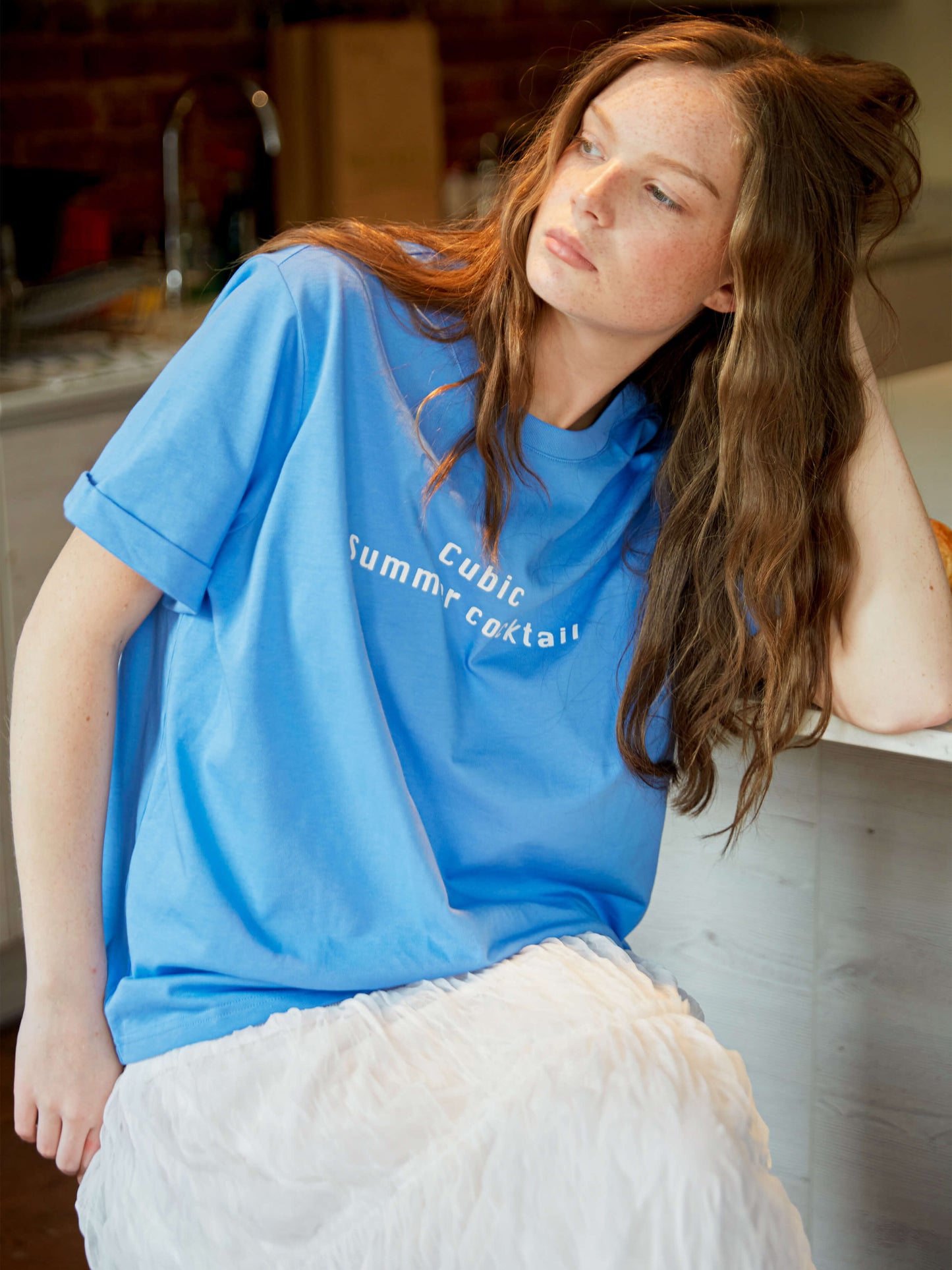 100% Cotton Women's T-Shirt with Front Print