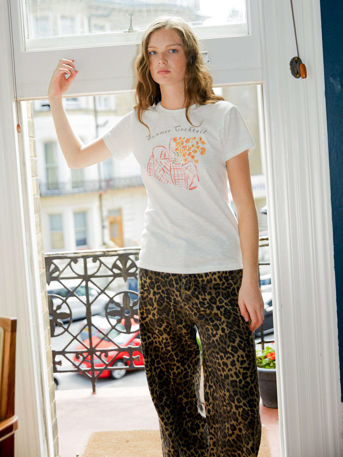 Printed Casual Short-Sleeve Top