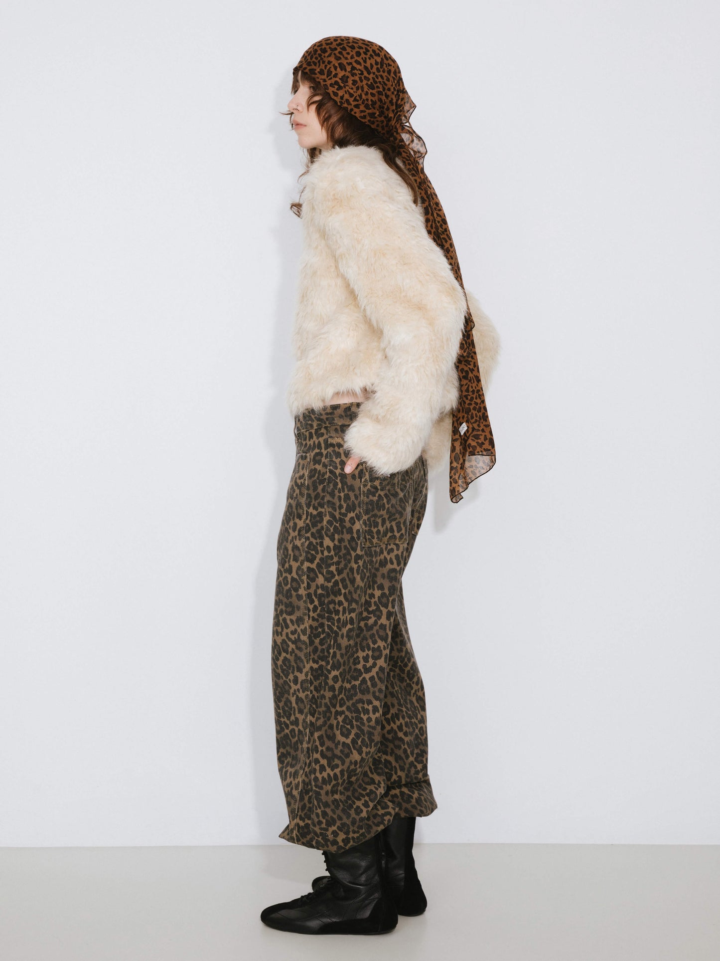 Zip Up Cropped Teddy Coat