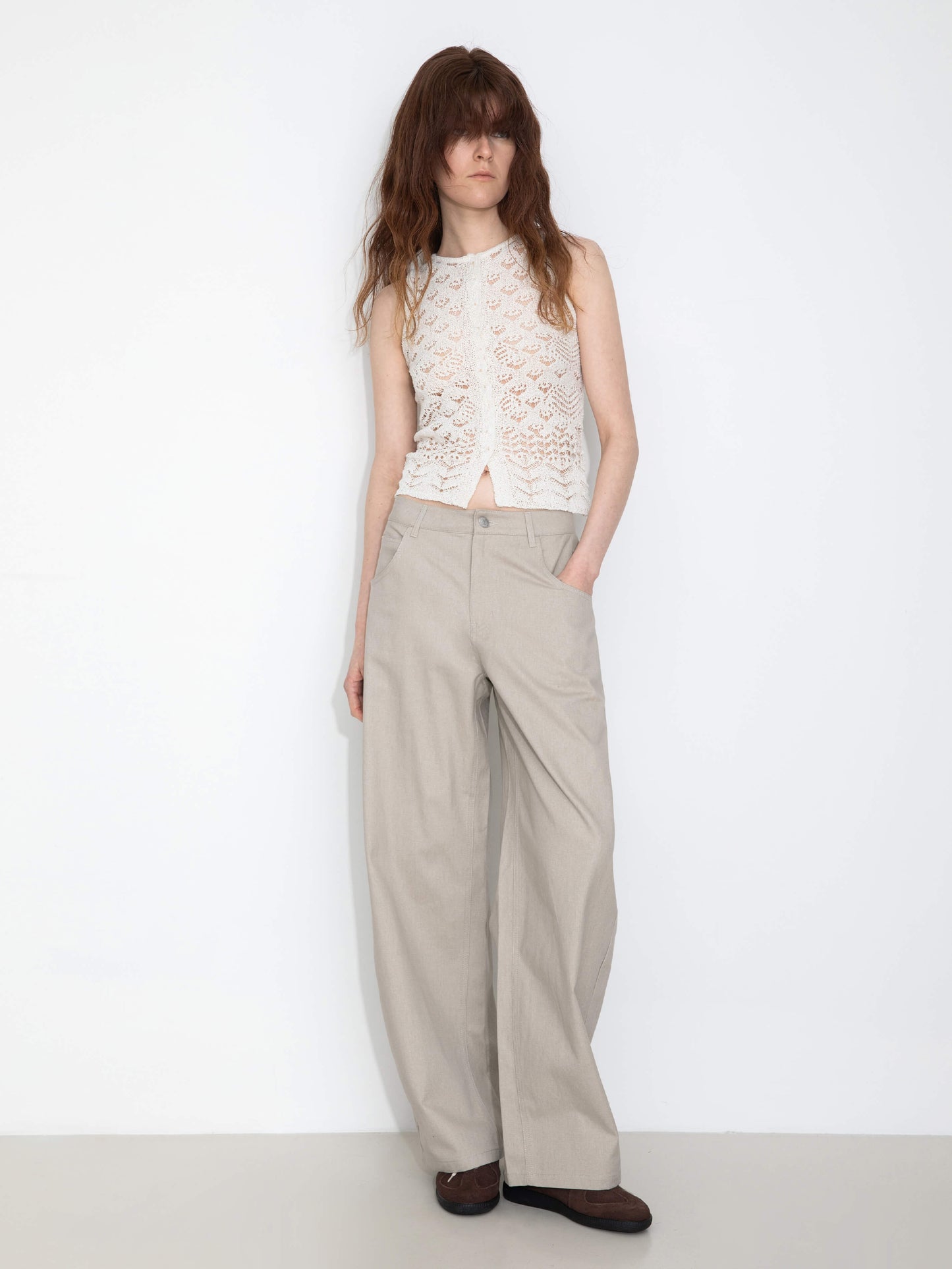 Hollow-Out Crochet Knit Sleeveless Top