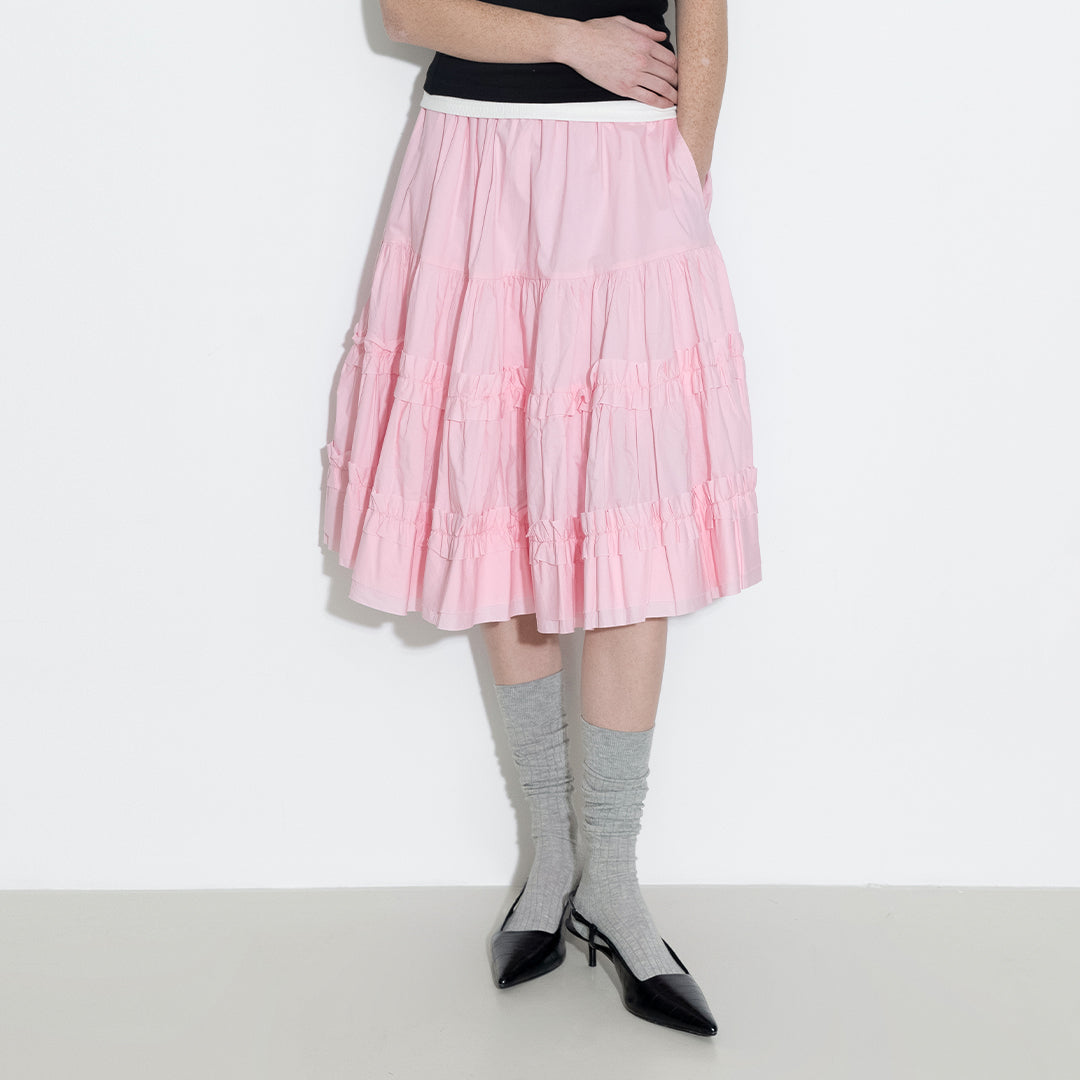 Pure Cotton Ruffle Cake Skirt