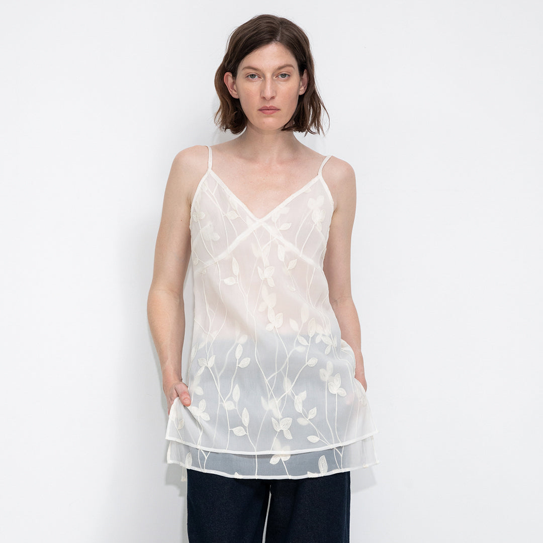 3D Crochet Floral V-Neck Cami Top