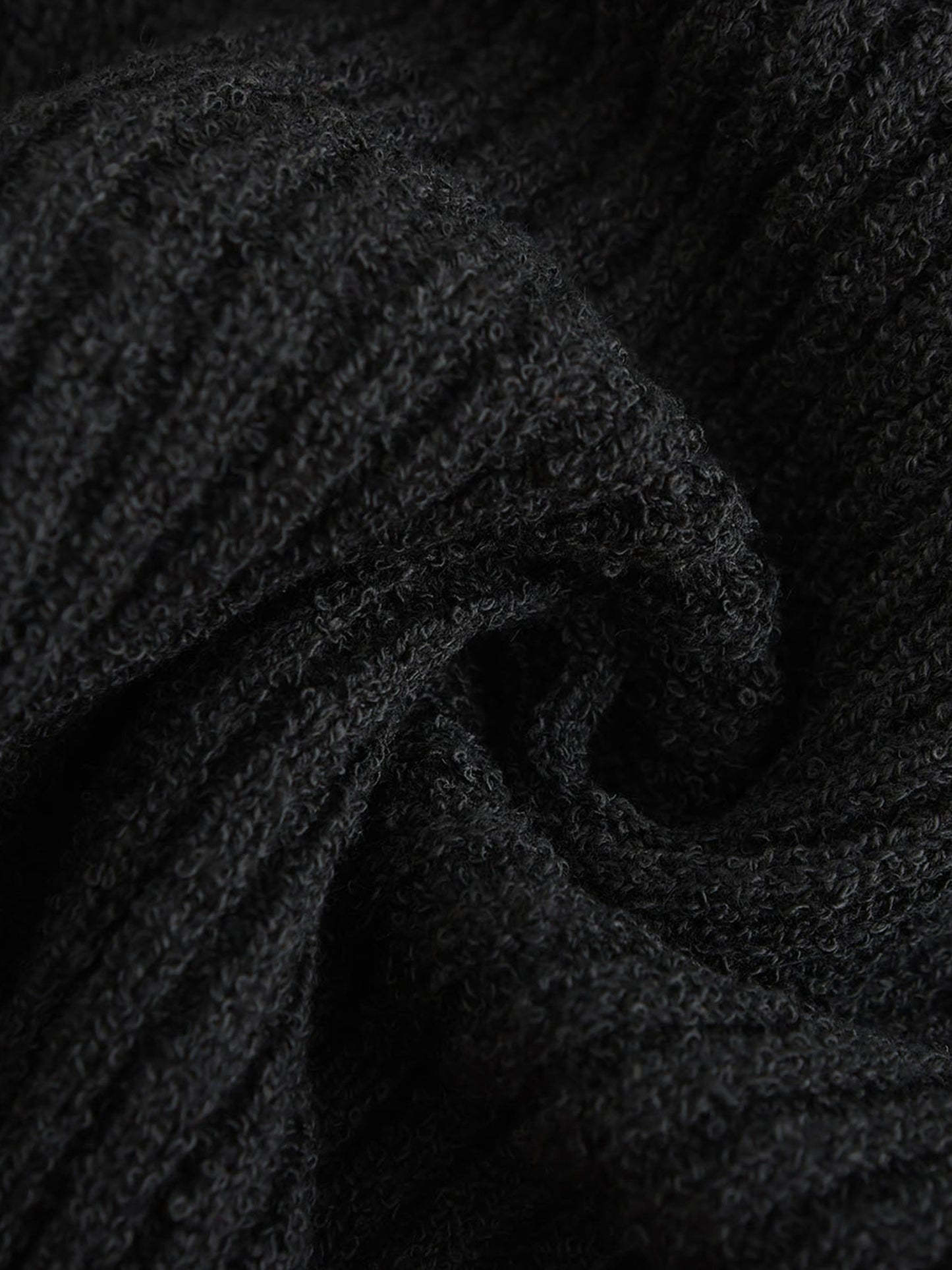 Cropped V-neck Rib Knit Cardigan
