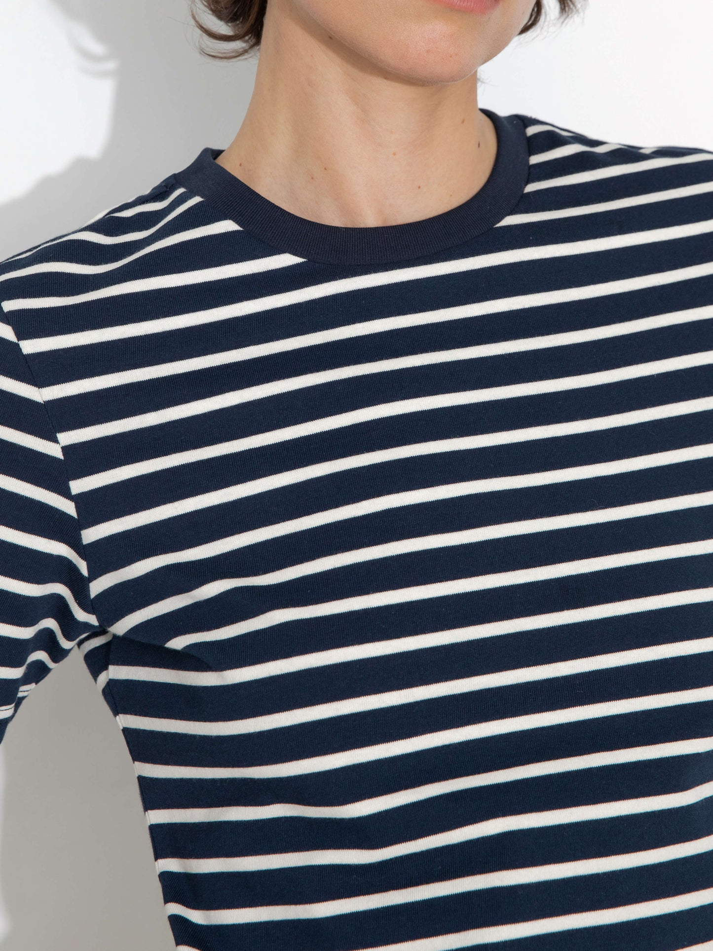 C by CUBIC Striped Basic Cotton T-Shirt