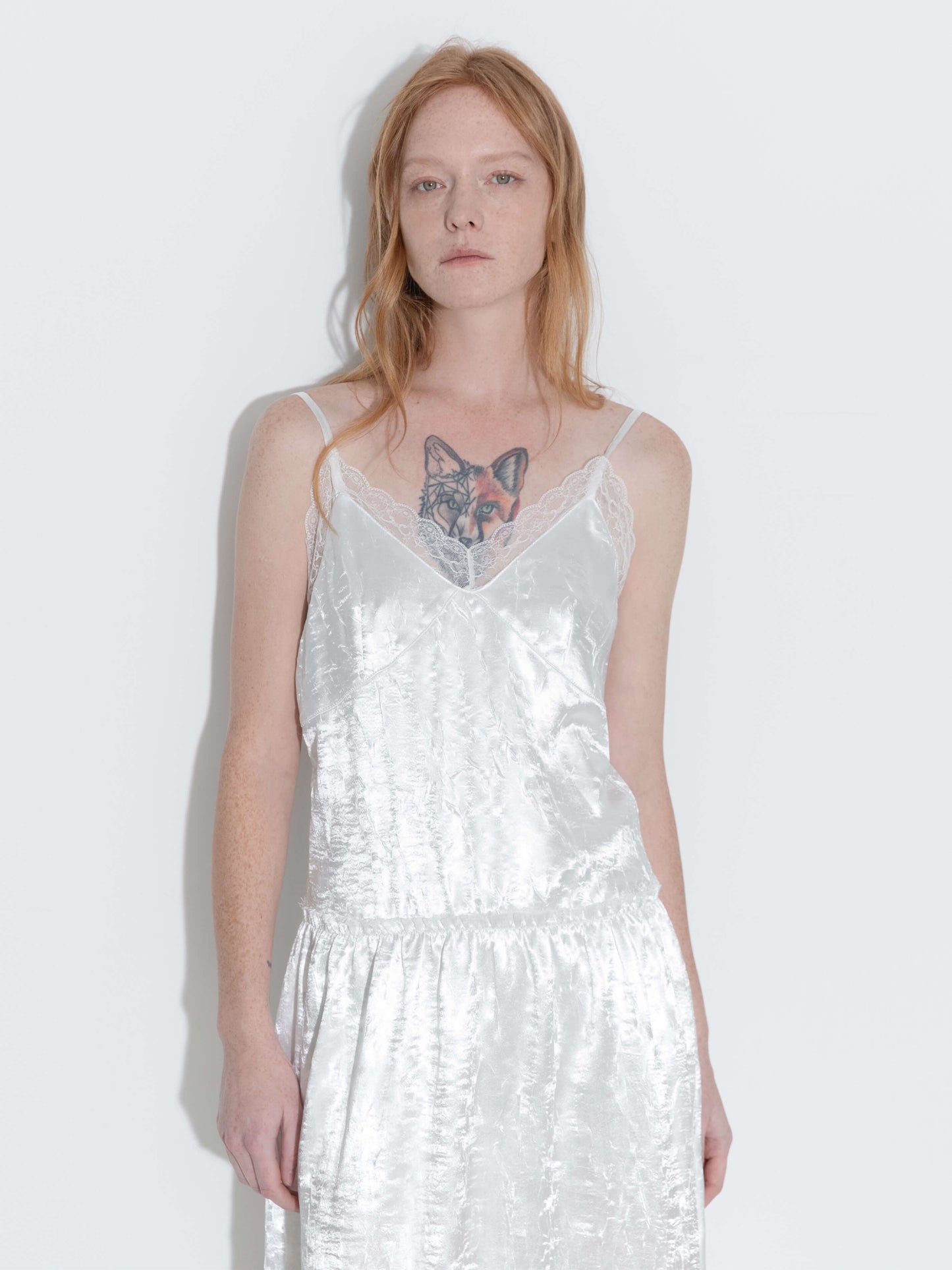 Lace Neck Sling Dress